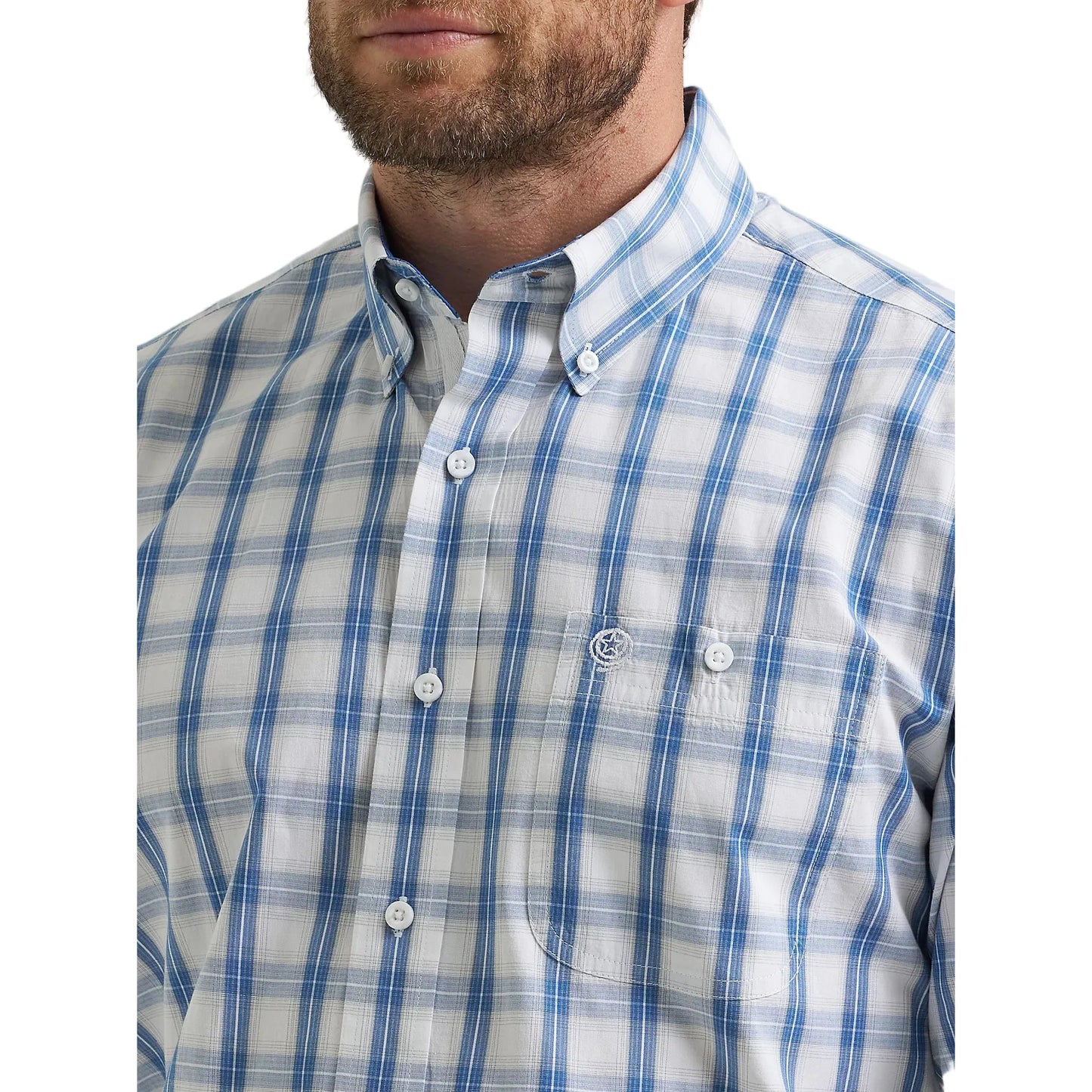 Men's Wrangler George Strait Long Sleeve Button Down One Pocket Shirt 112369573
