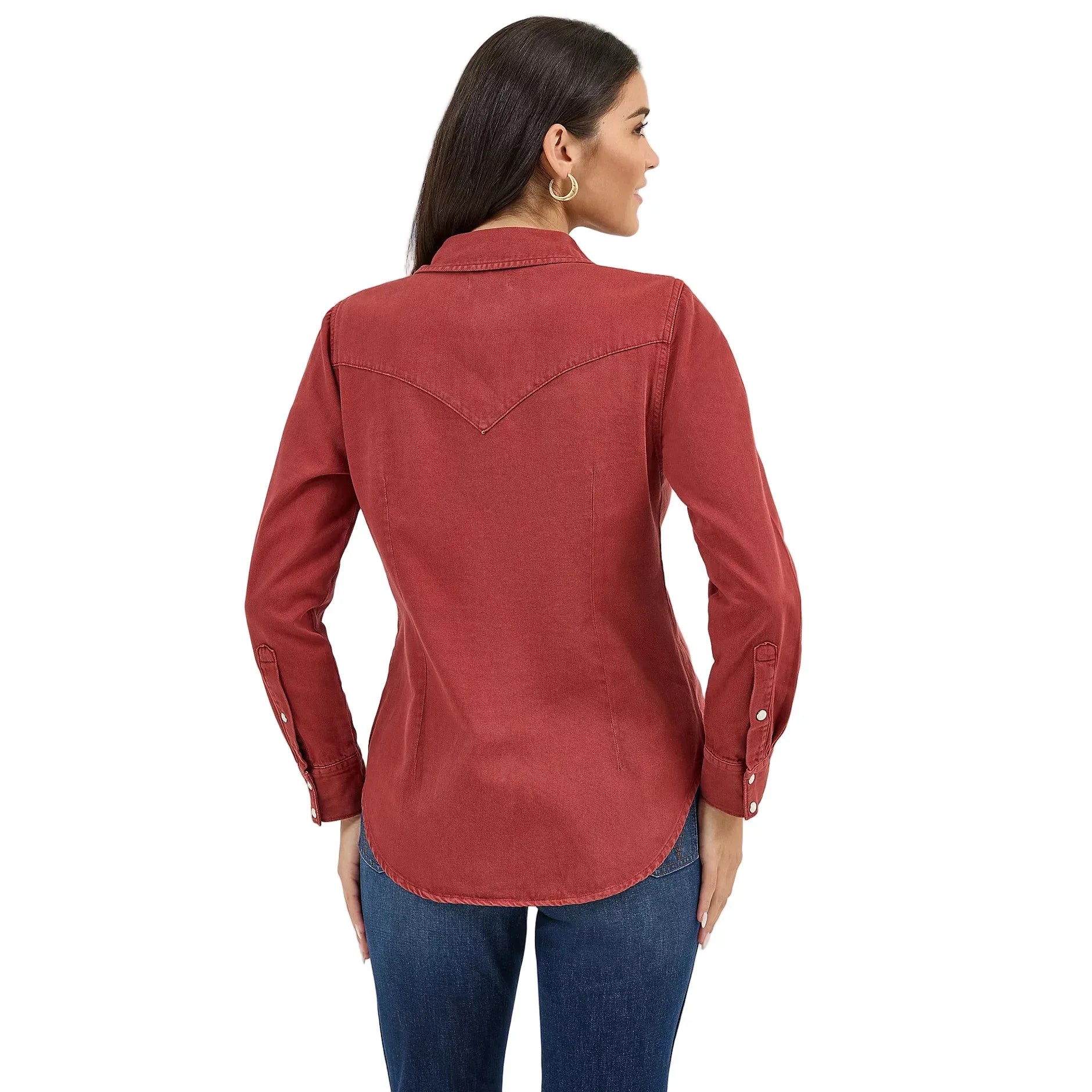 Women's Wrangler Color Wash Slim Western Snap Shirt 112371716
