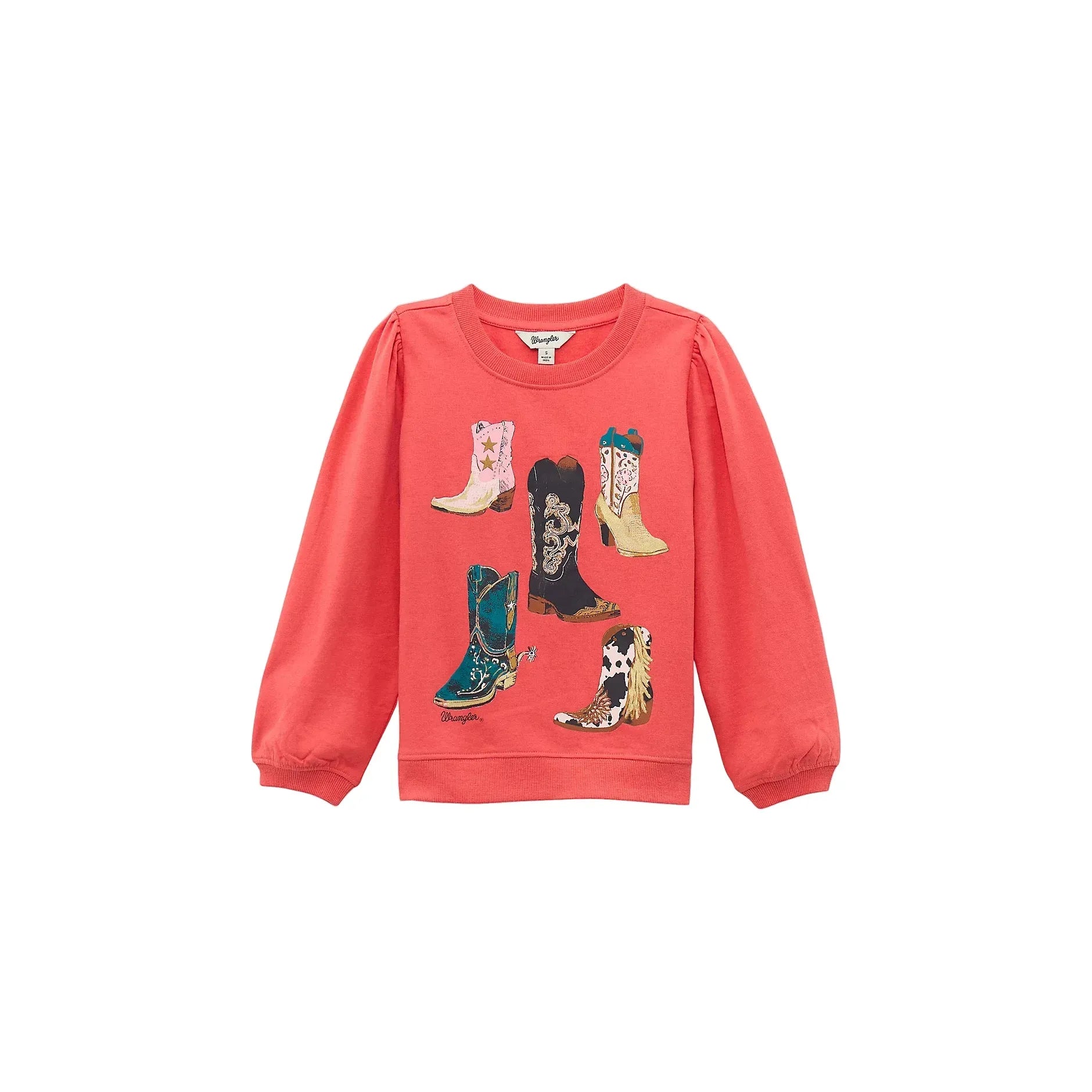 Girl's Wrangler Graphic Puff Sleeve Pullover 112371935