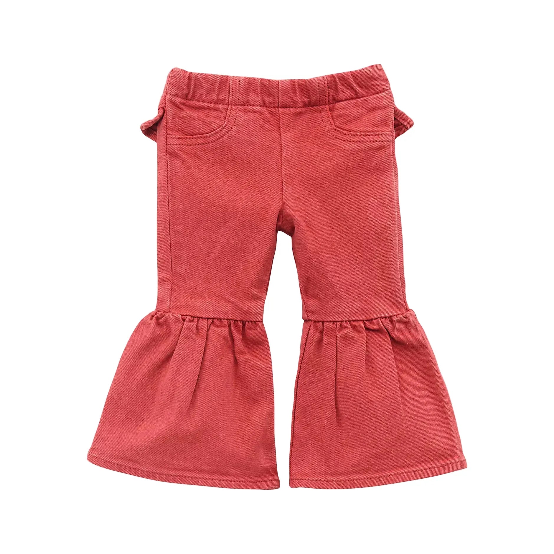 Girl's Wrangler Vibrant Ruffle Leg Flare Jean