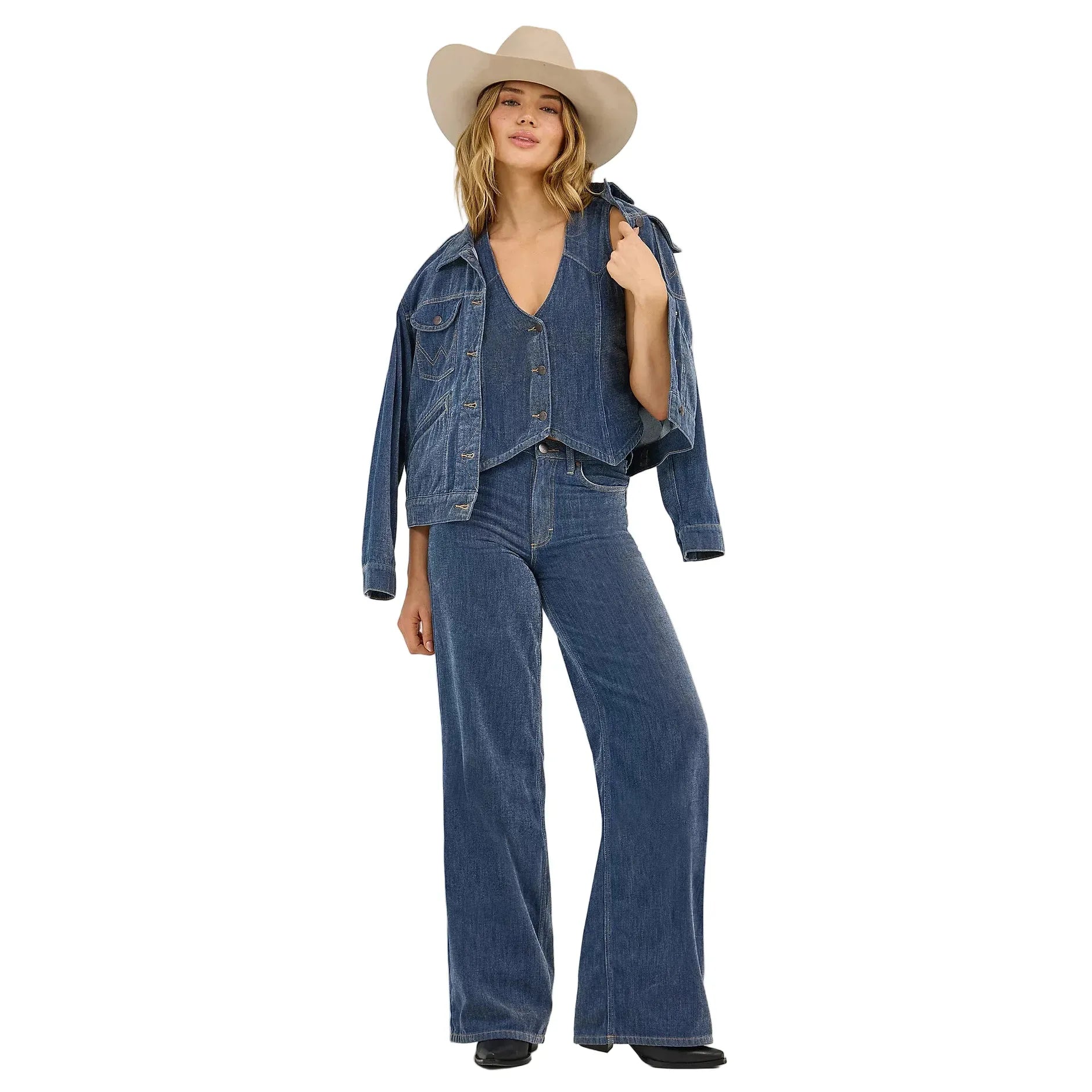 Women's Wrangler Retro Bailey High Rise Airy Wide Leg Jeans 112371956