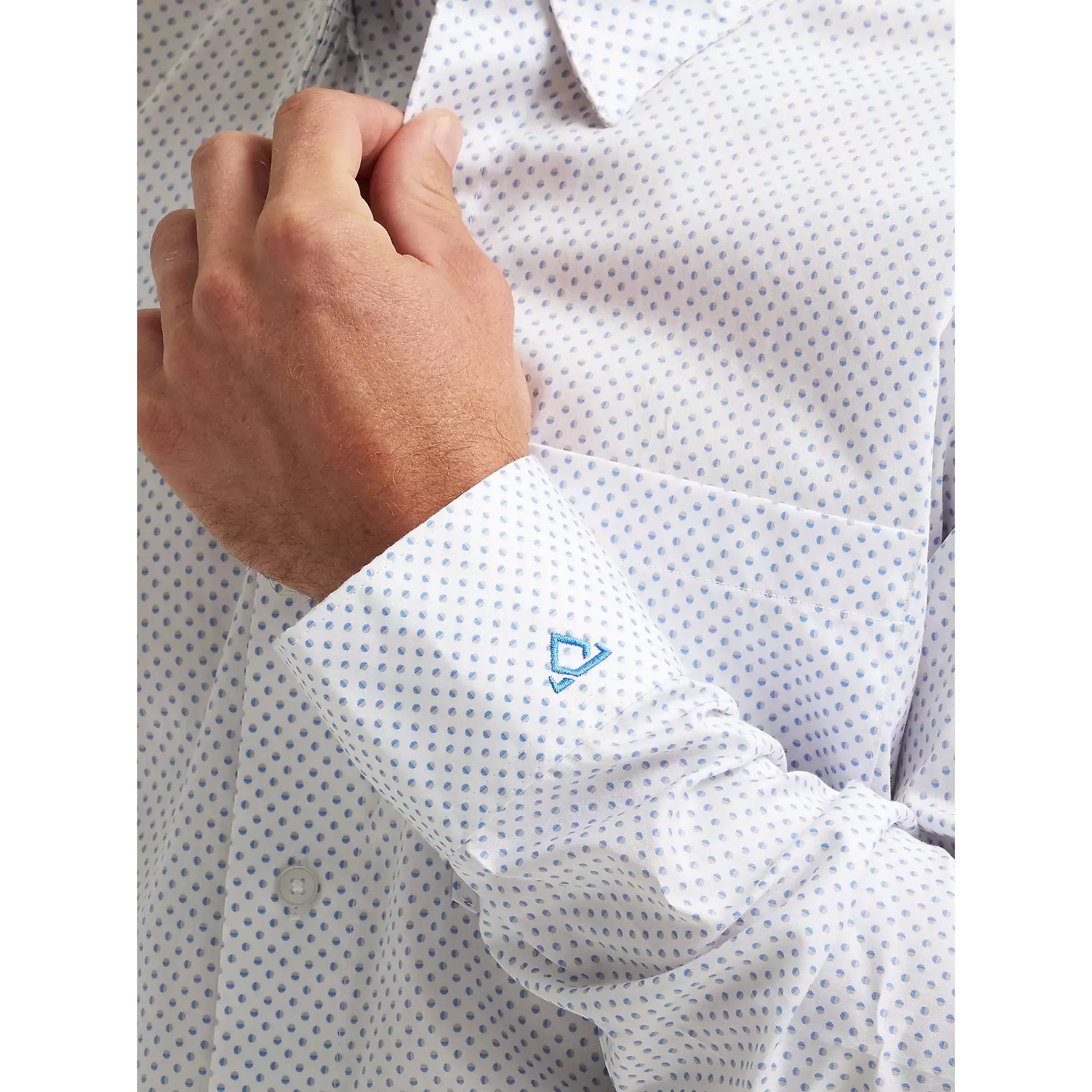 Men's Wrangler® George Strait™ Peachy Plaid Long Sleeve Button Down One Pocket Shirt 112374610