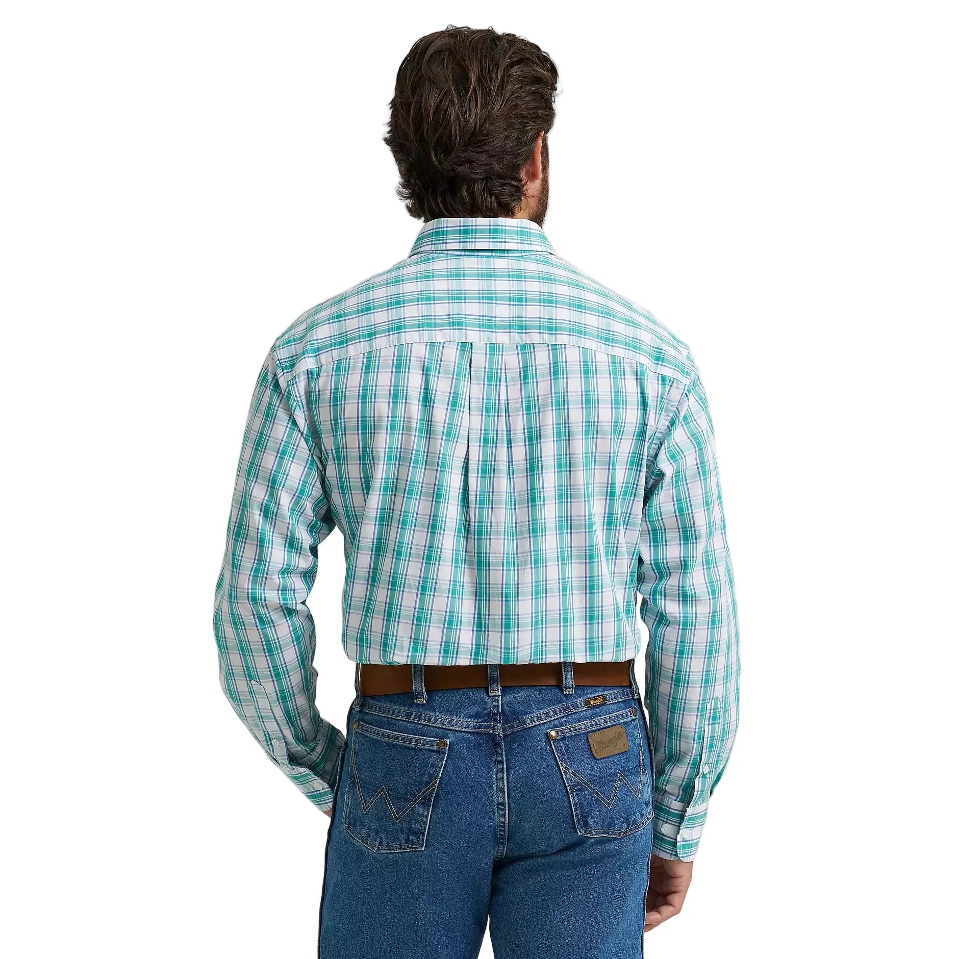 Men's Wrangler George Strait Long Sleeve Button Down One Pocket Shirt 112374594