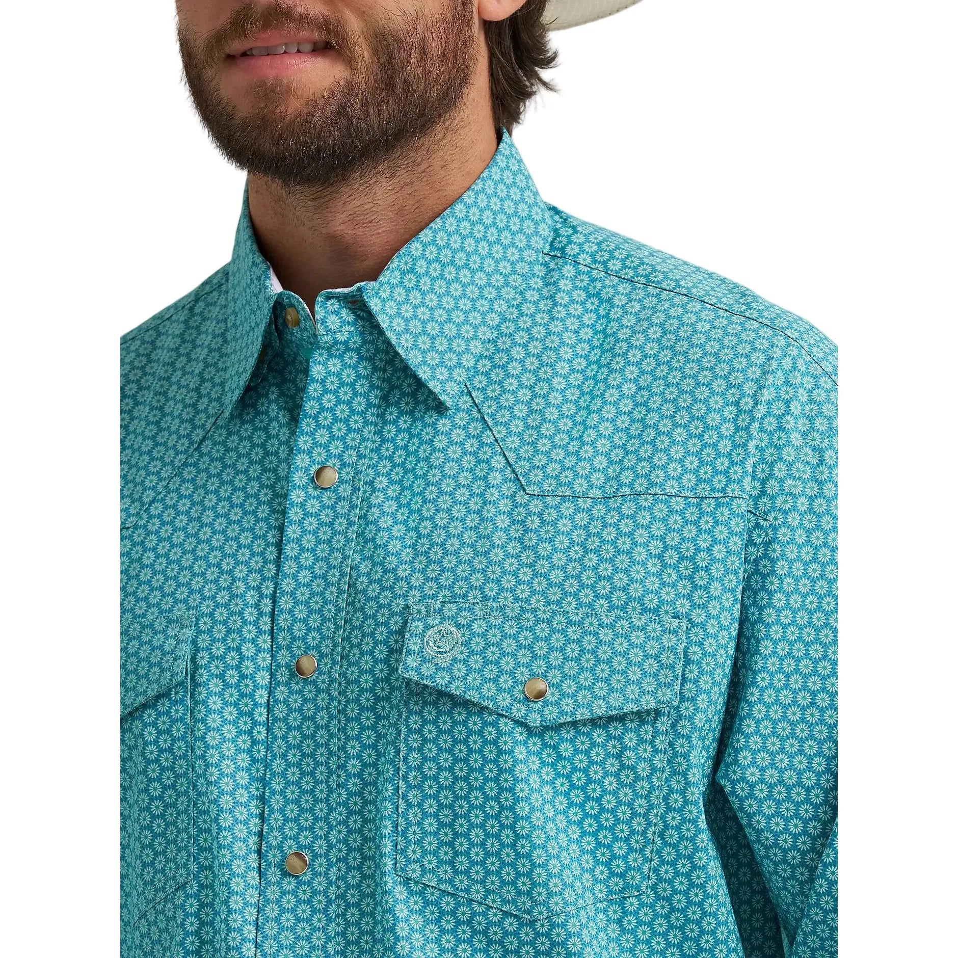 Men's Wrangler George Strait Troubadour Long Sleeve Western Snap Shirt 112374597