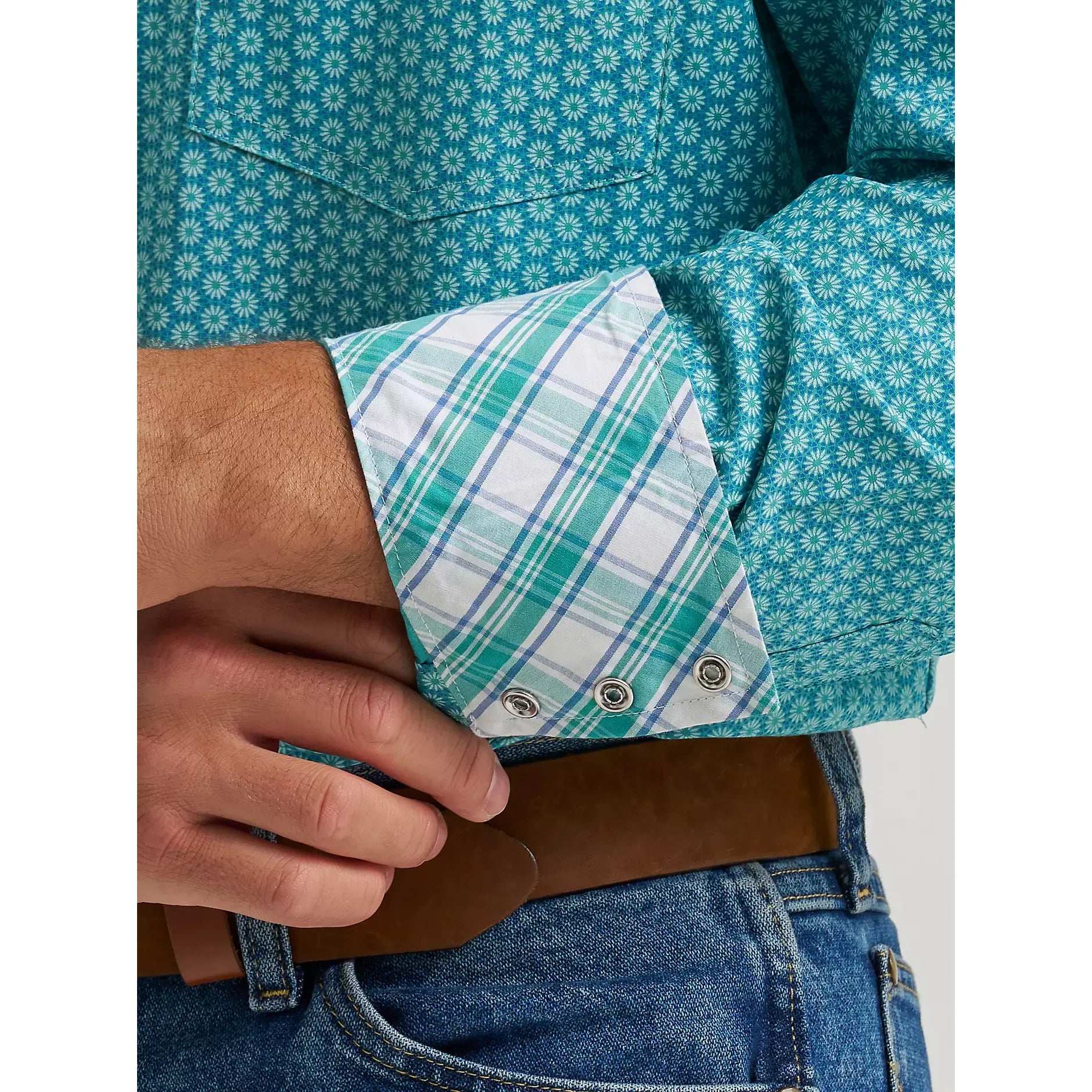 Men's Wrangler George Strait Troubadour Long Sleeve Western Snap Shirt 112374597