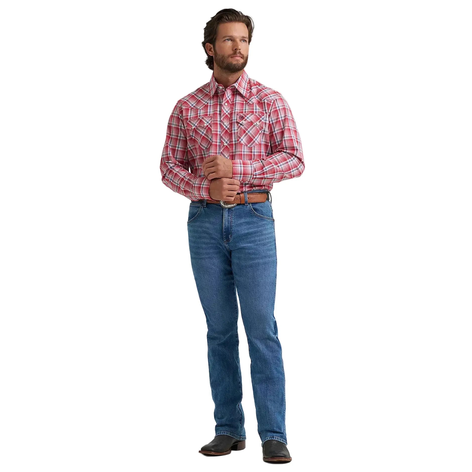 Men's Wrangler Retro Long Sleeve Sawtooth Snap Pocket Western Shirt 112374741