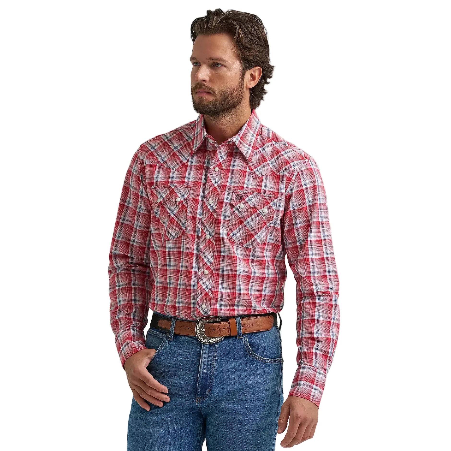 Men's Wrangler Retro Long Sleeve Sawtooth Snap Pocket Western Shirt 112374741