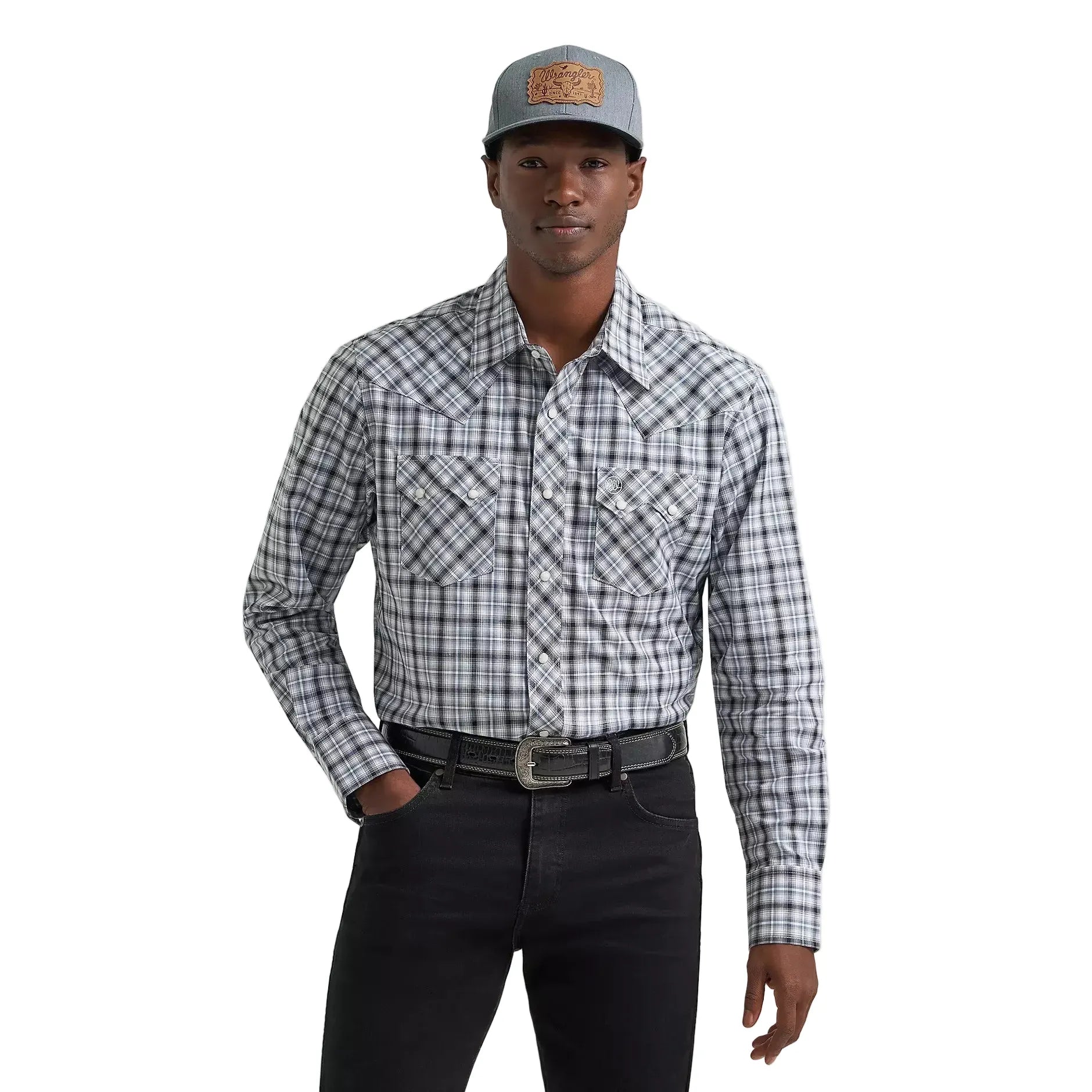 Men's Wrangler Retro Long Sleeve Sawtooth Snap Pocket Western Shirt 112374743