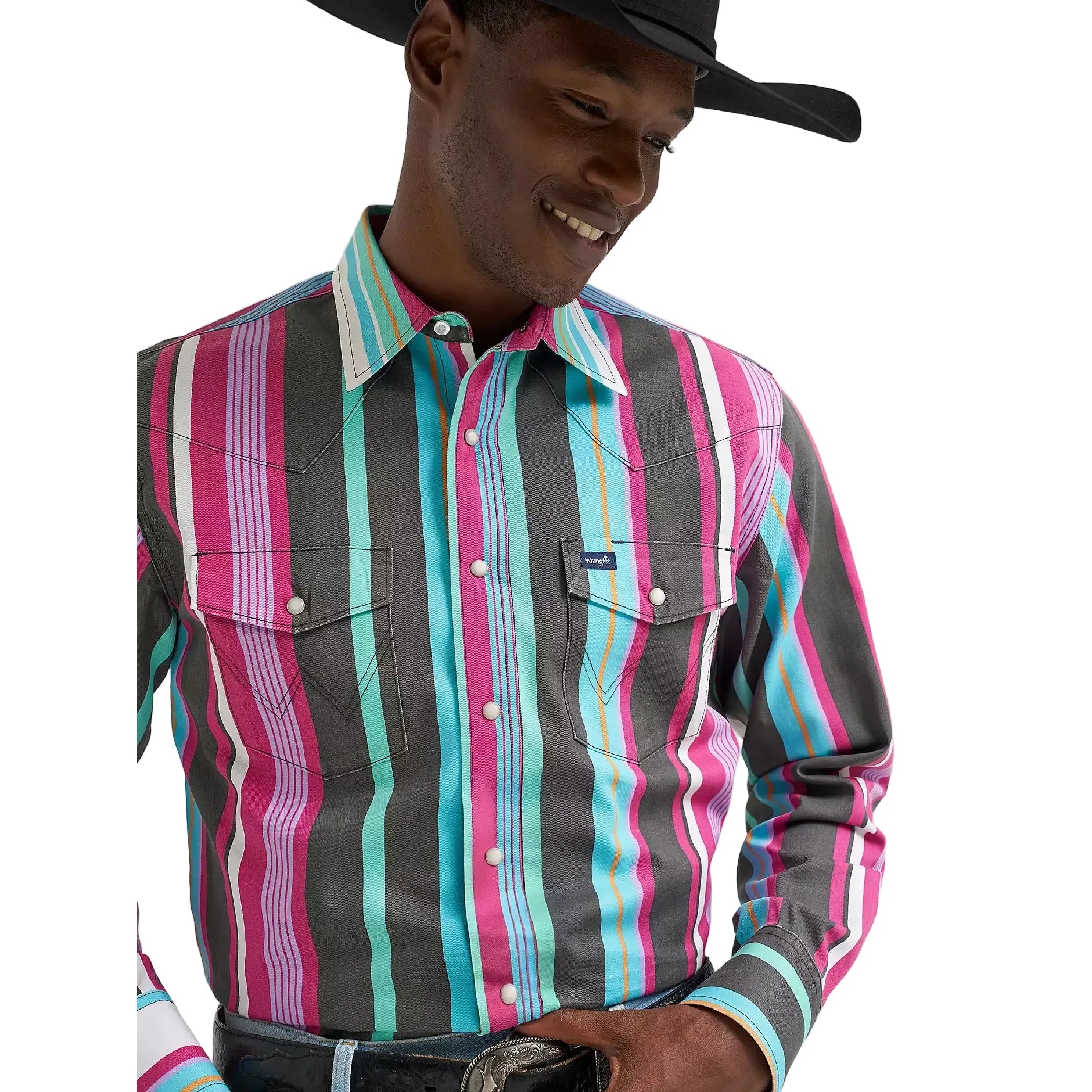 Men's Wrangler Desert Dusk Vintage-Inspired Brushpopper Western Snap Work Shirt 112379230