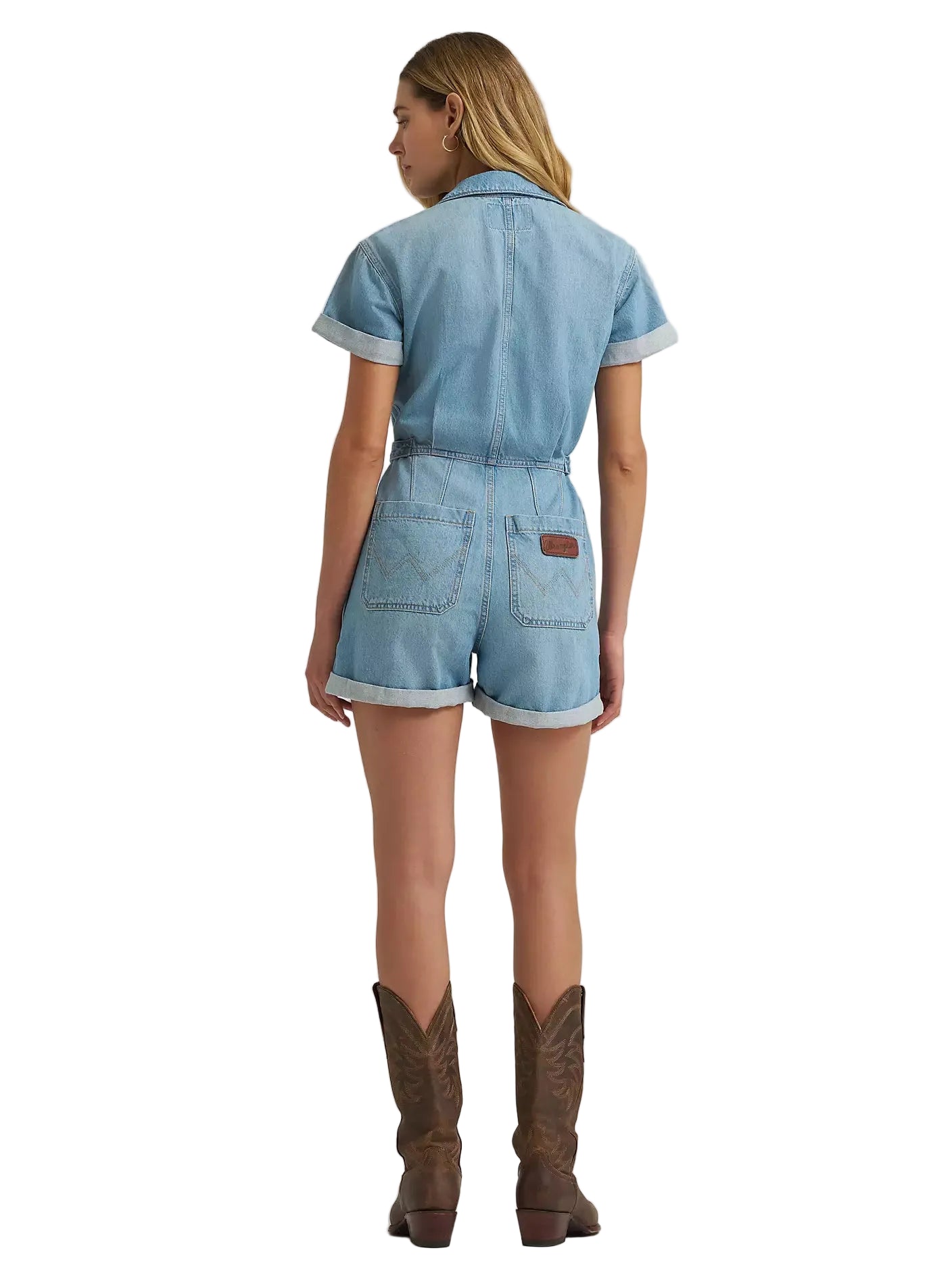Women's Wrangler Denim Snap Utility Romper 112379510