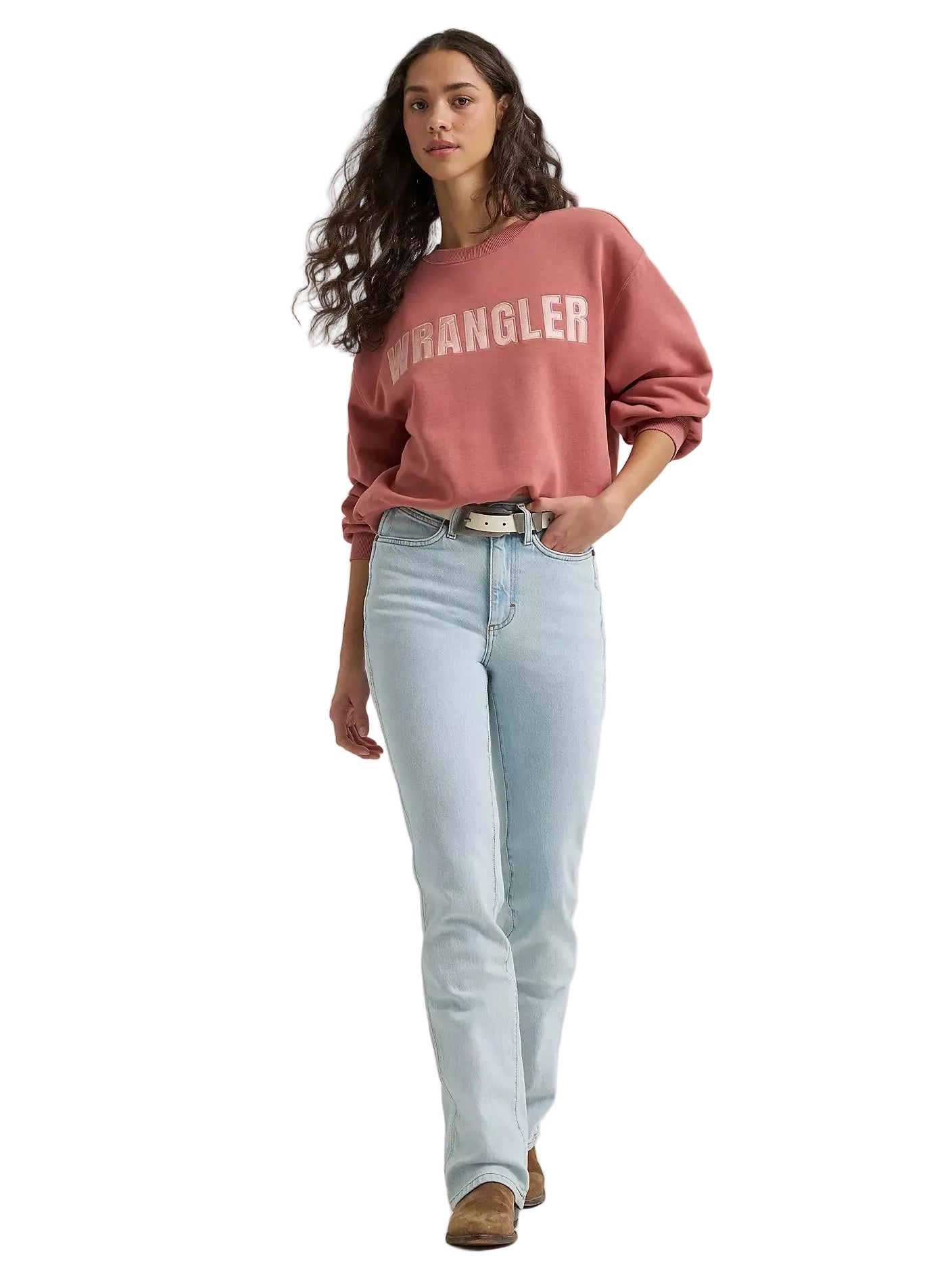 Wrangler Women's Withered Rose Logo Canyon Crewneck Sweatshirt 112380254