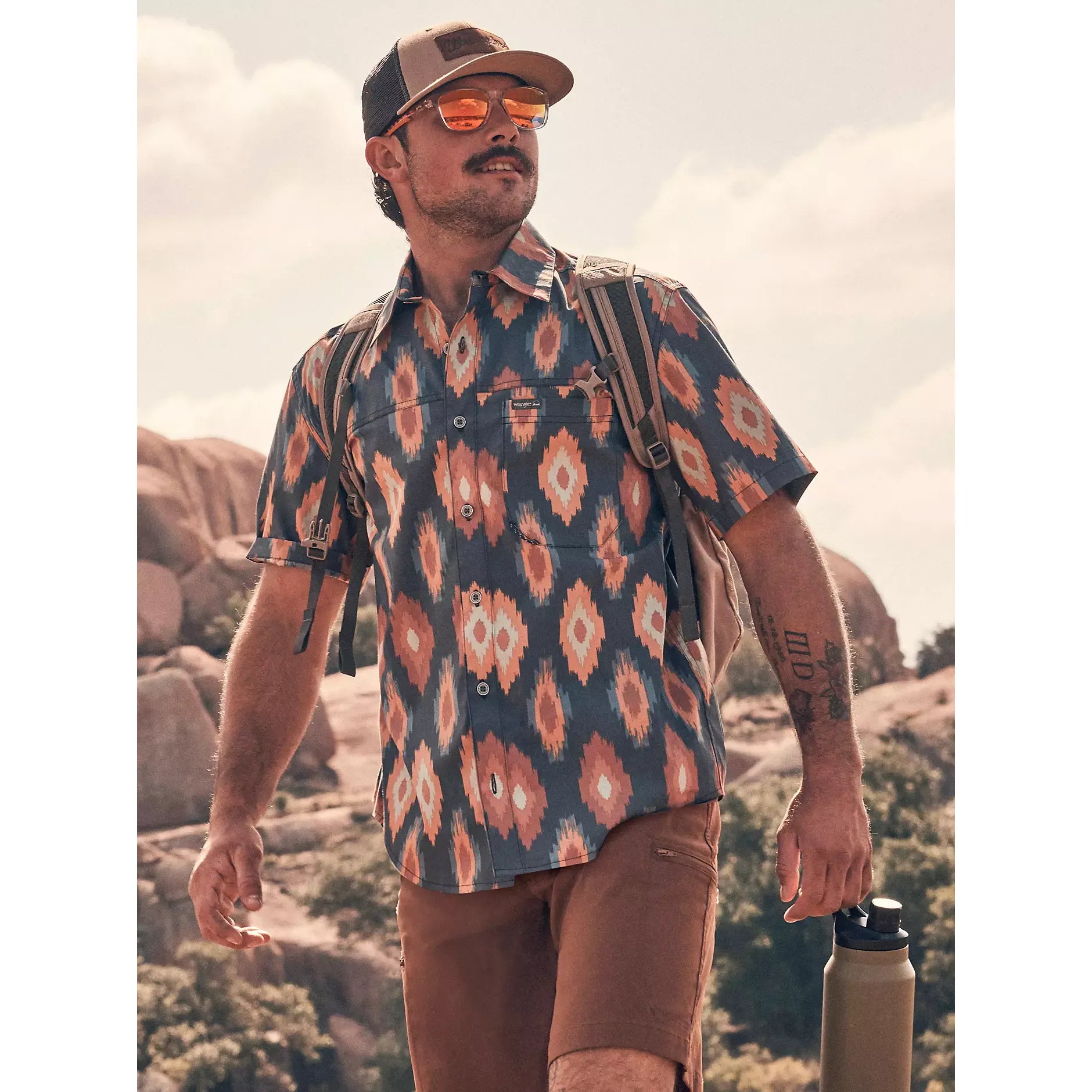 Men's Wrangler Ikat Diamond Outdoor Shirt 112381653