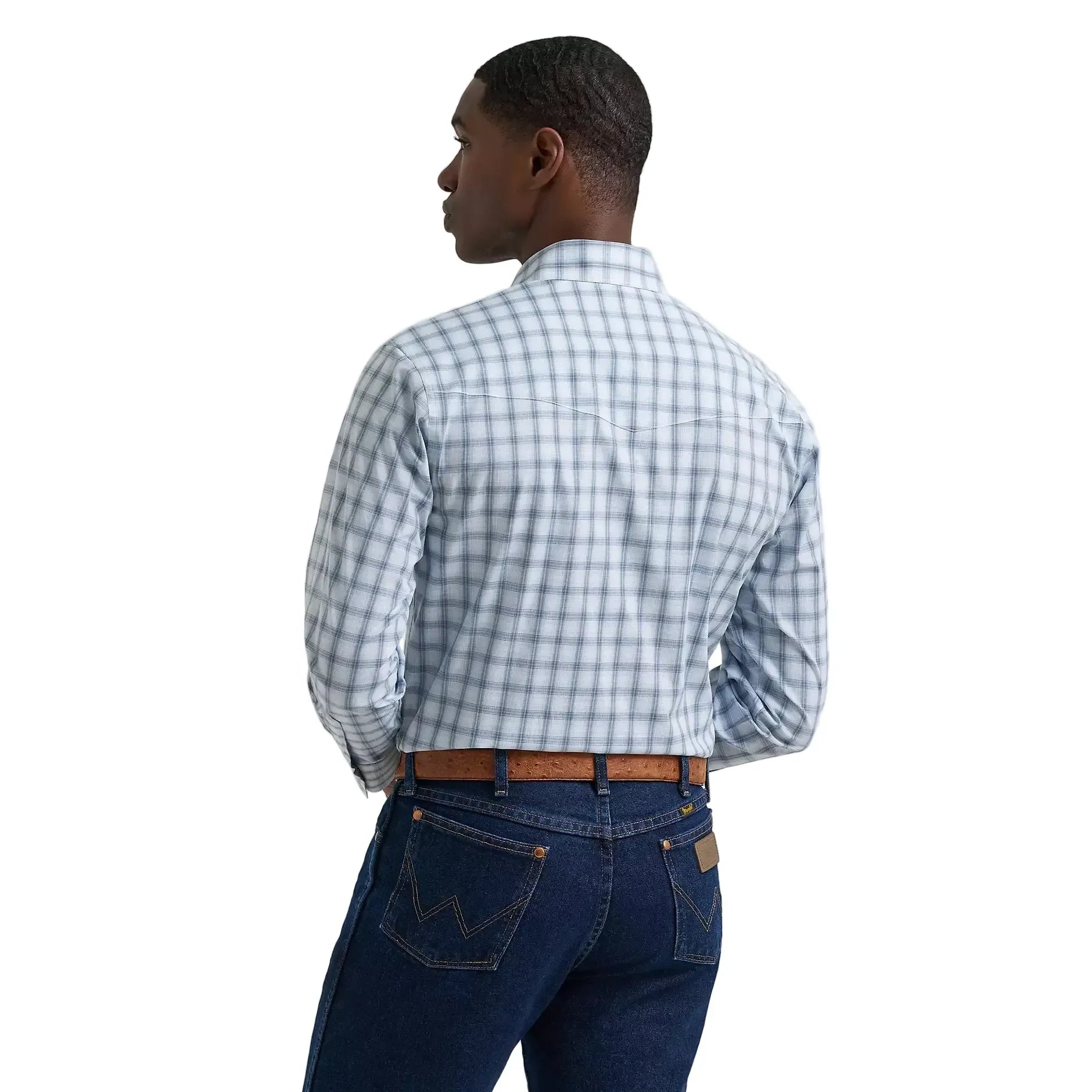 Men's Wrangler Slate Wrinkle Resist Long Sleeve Western Snap Shirt 112381654