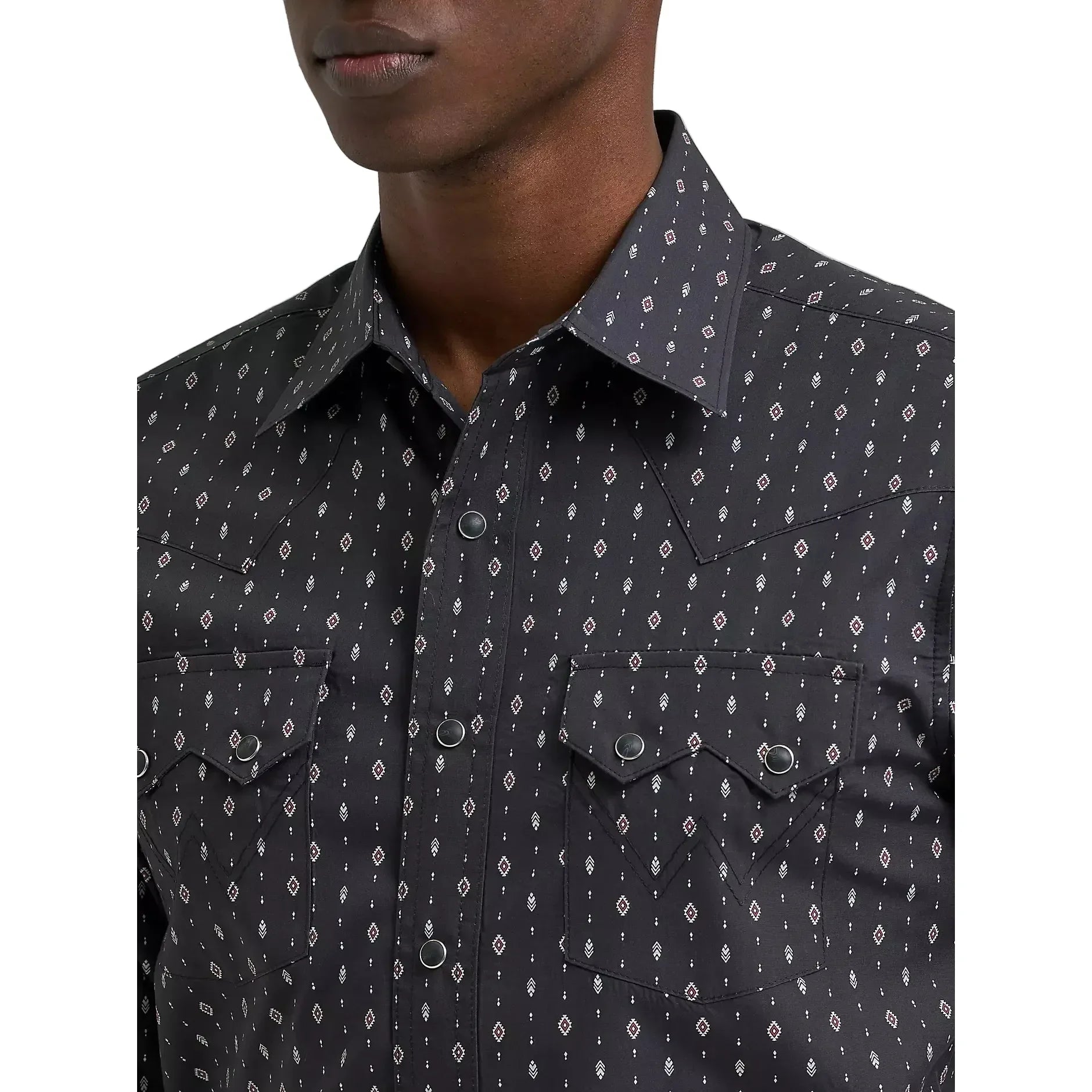 Men's Wrangler Retro Long Sleeve Sawtooth Pocket Western Shirt 112381864