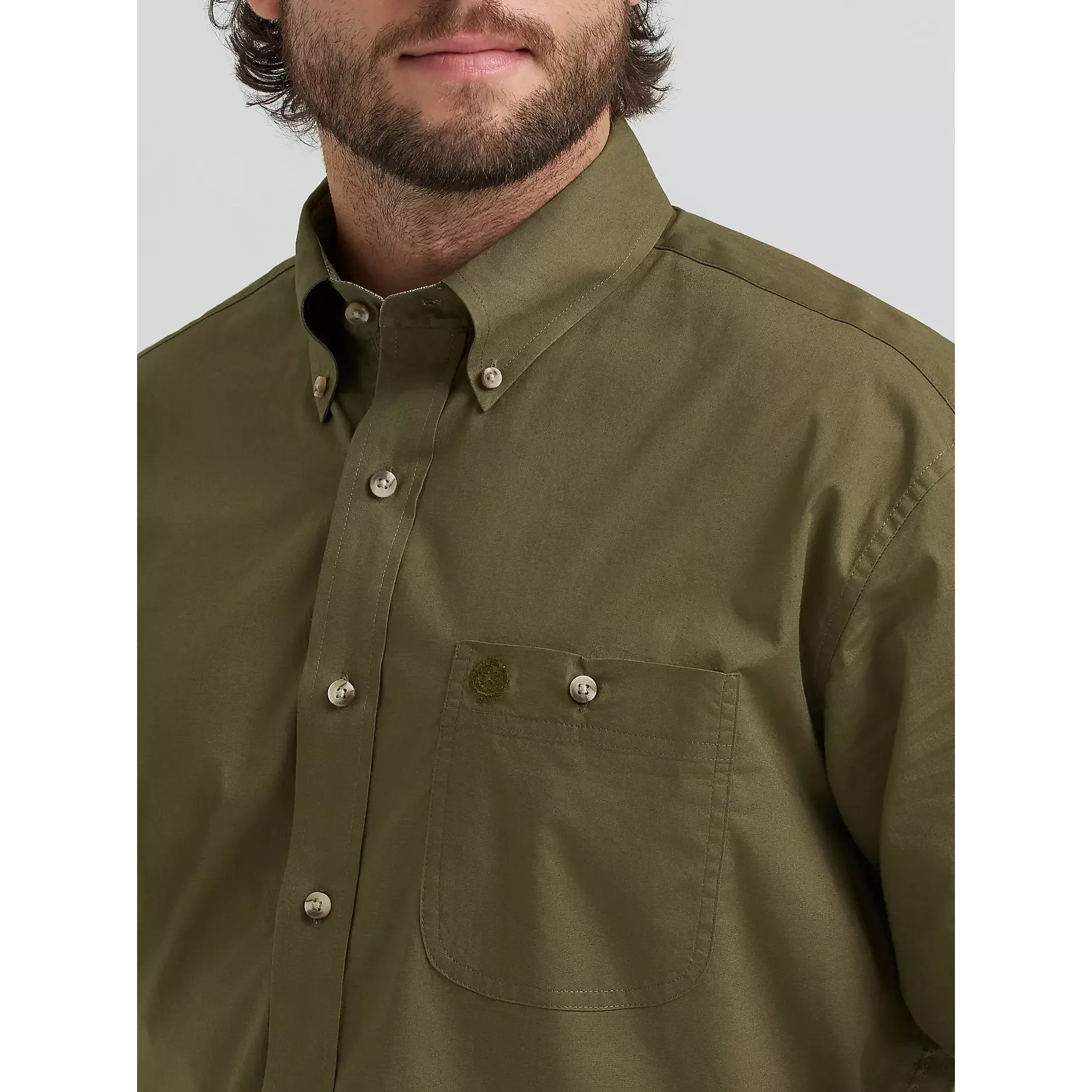 Men's Wrangler Lichen George Strait Long Sleeve Button Down Shirt 112381943