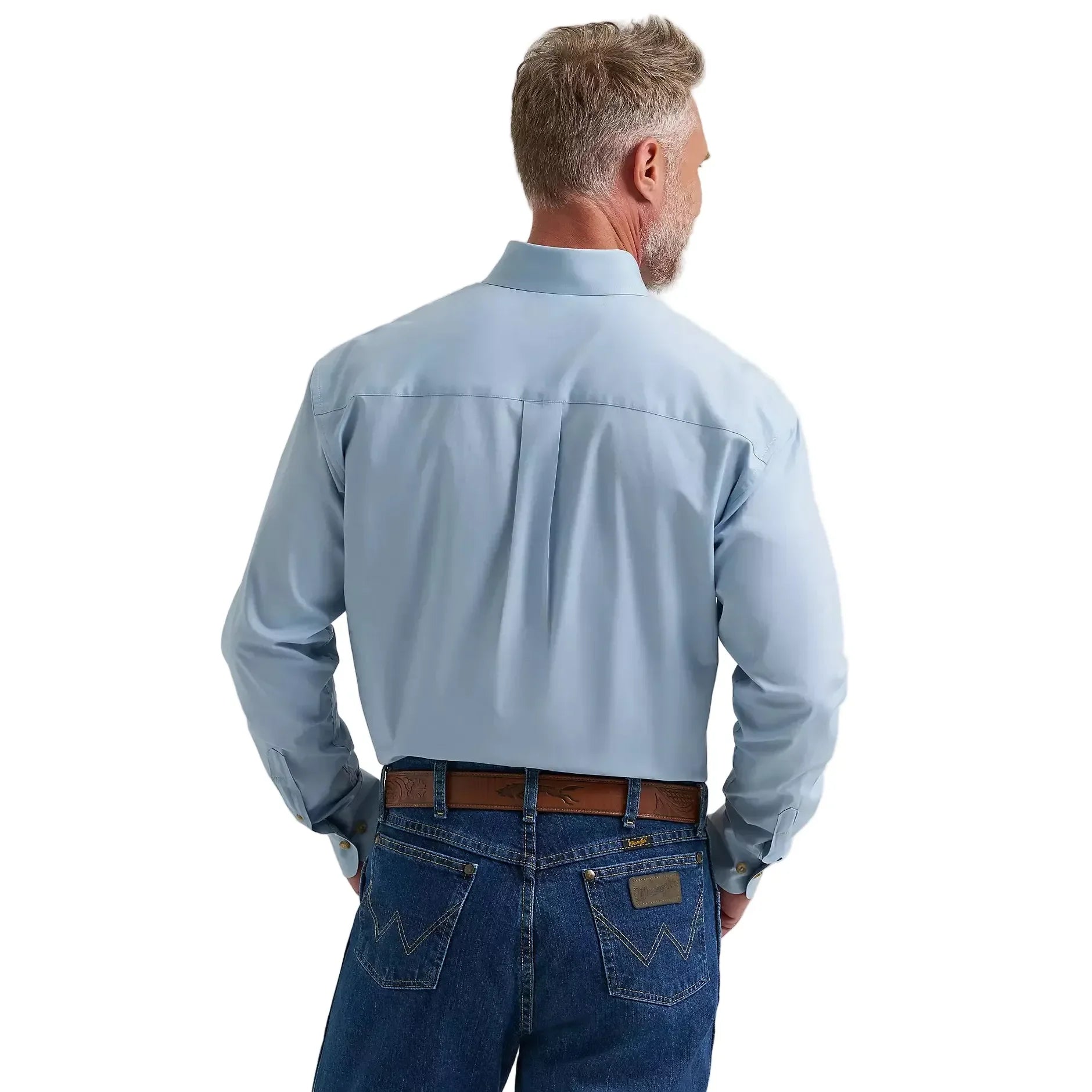 Men's Wrangler Blue Steel George Strait Long Sleeve Button Down Shirt 112381957