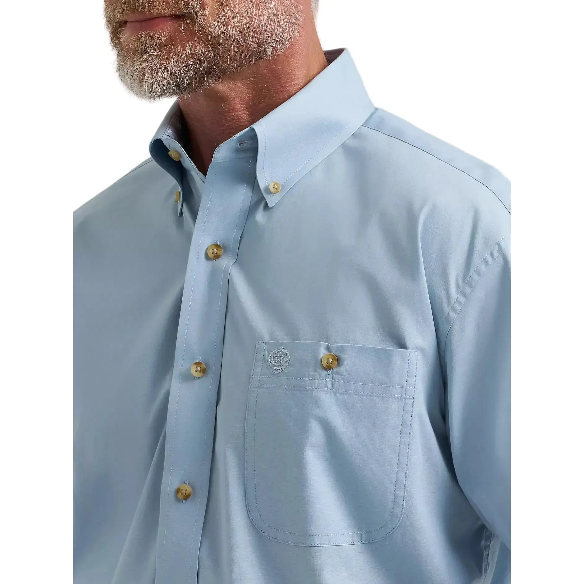 Men's Wrangler Blue Steel George Strait Long Sleeve Button Down Shirt 112381957