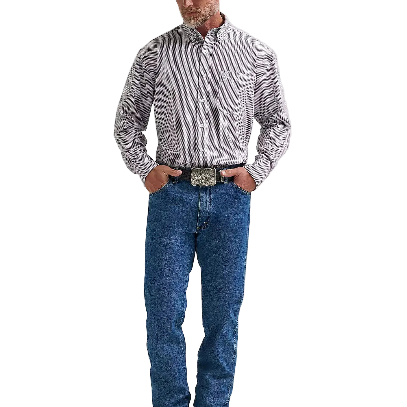 Men's Lagoon Starburst George Strait Performance Button Down Shirt 112381963
