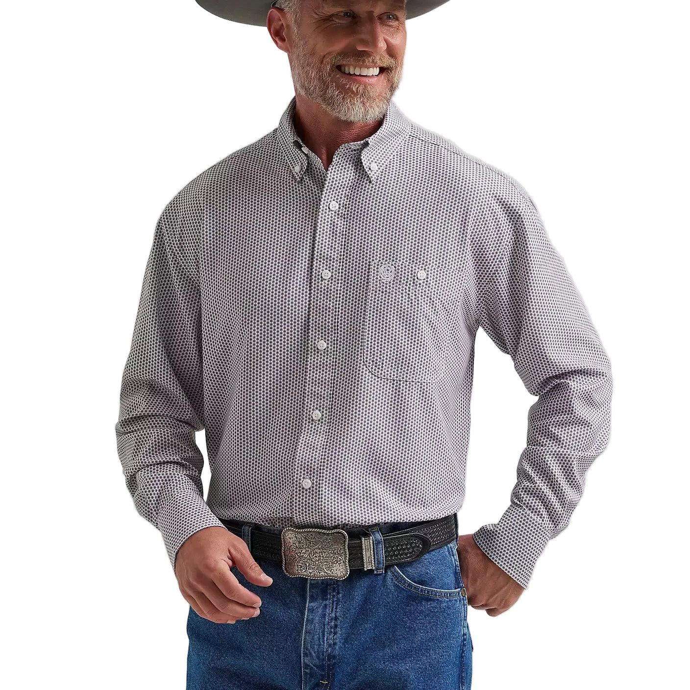 Men's Lagoon Starburst George Strait Performance Button Down Shirt 112381963
