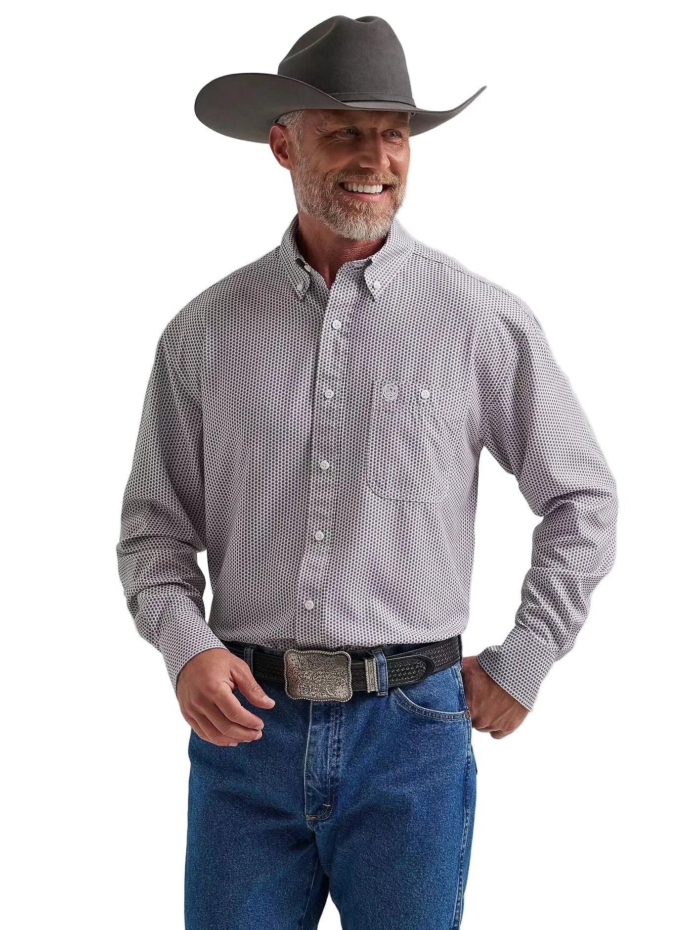 Men's Lagoon Starburst George Strait Performance Button Down Shirt 112381963