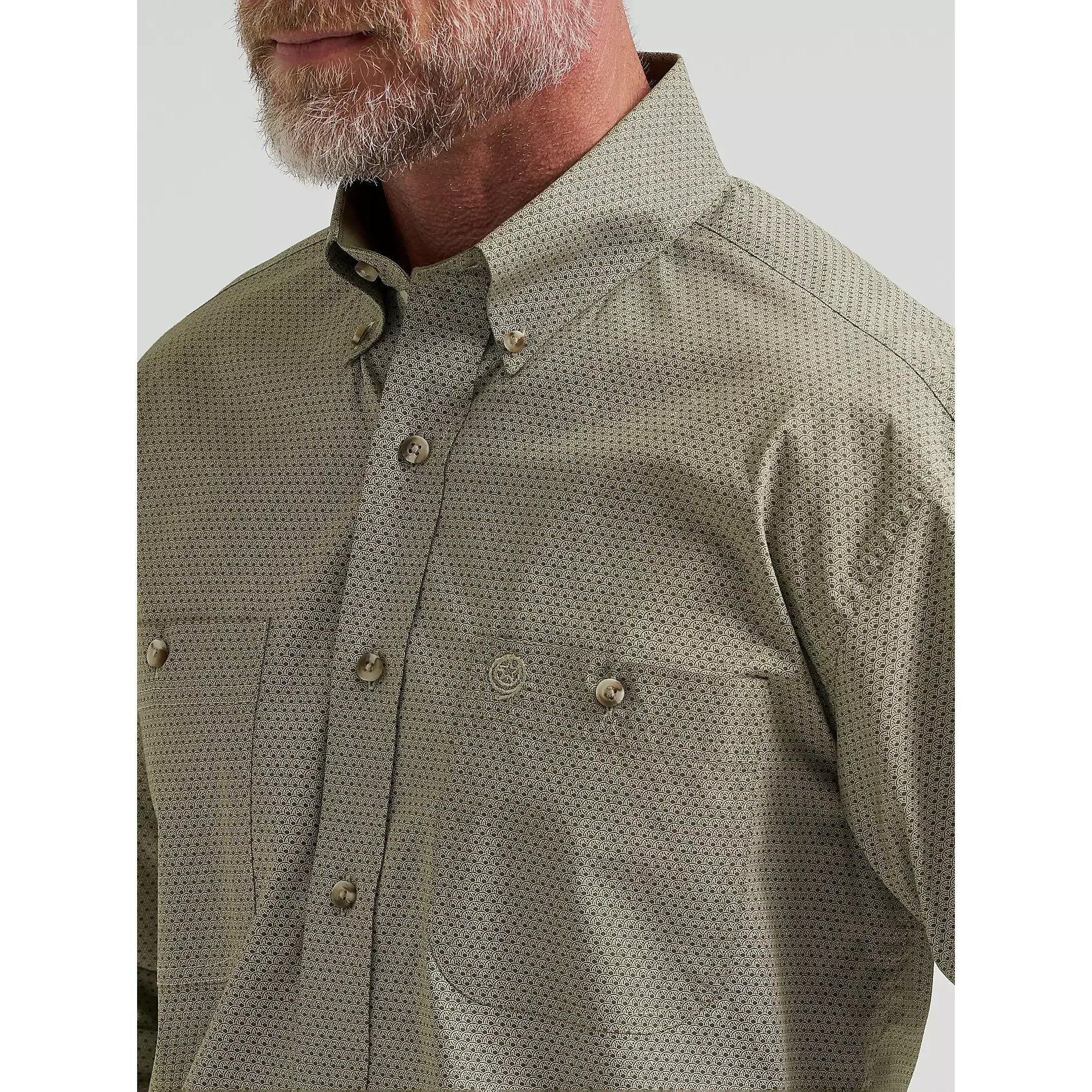Men's Wrangler Pine Grove George Strait Long Sleeve Button Down Shirt 112381972