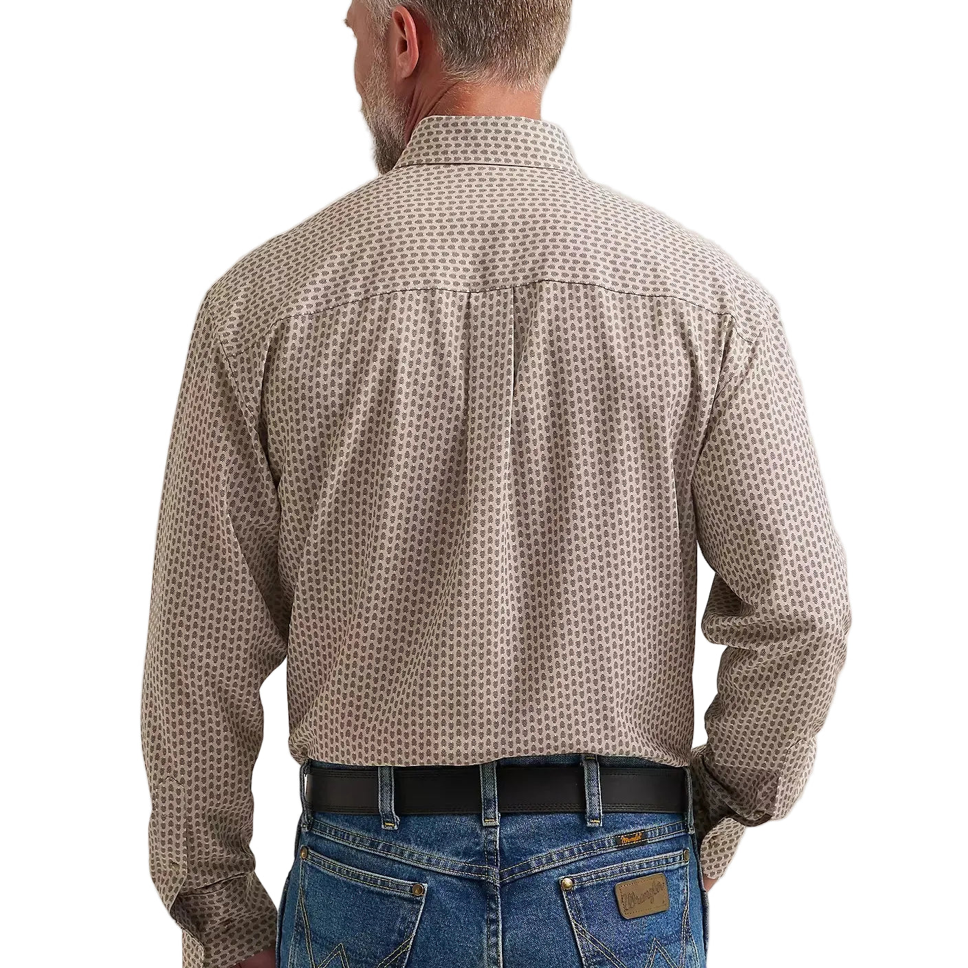 Men's Wrangler Brown Arrow George Strait Performance Button Down Shirt 112381976