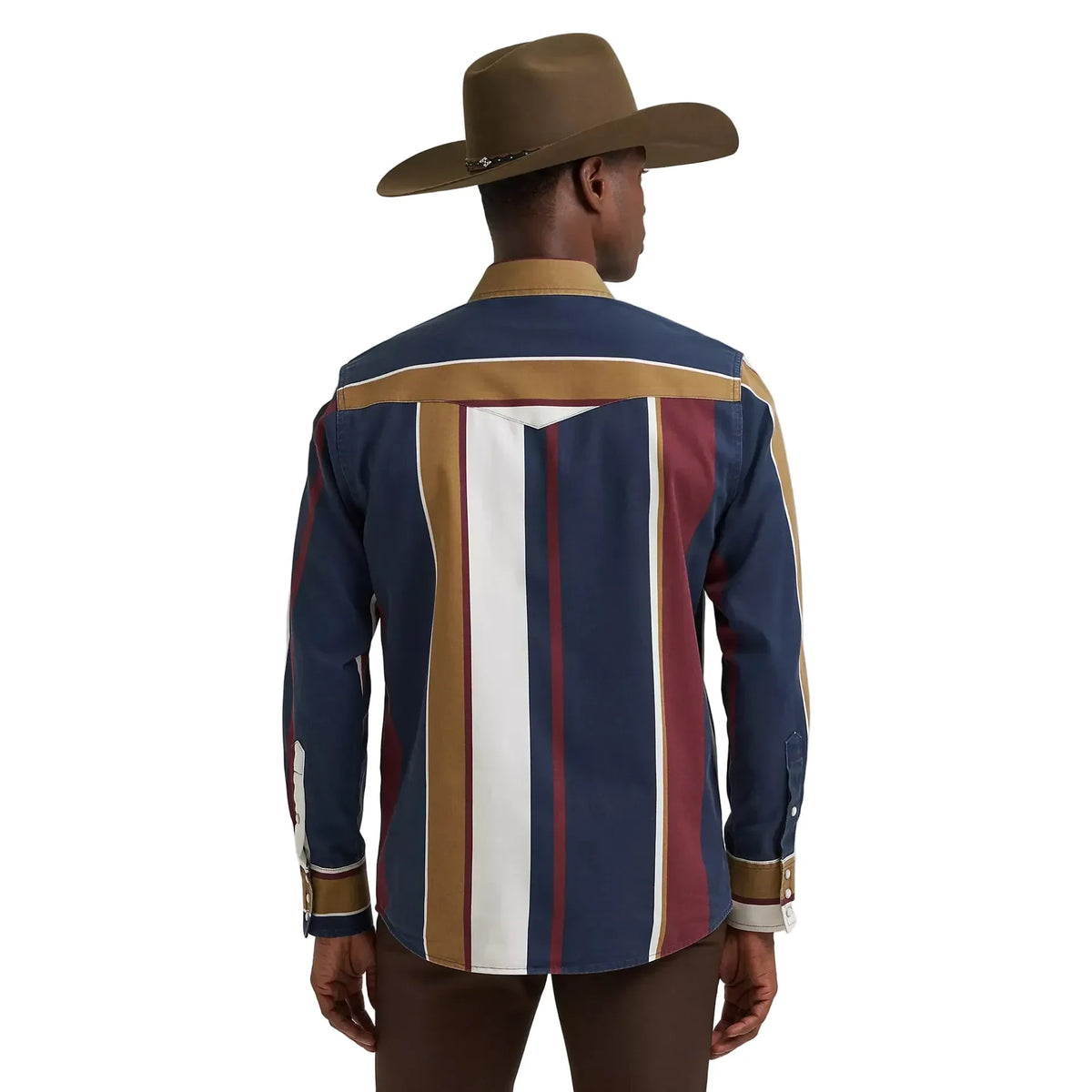 Men's Wrangler Midnight Oak Vintage-Inspired Brushpopper Western Snap Work Shirt 112381998