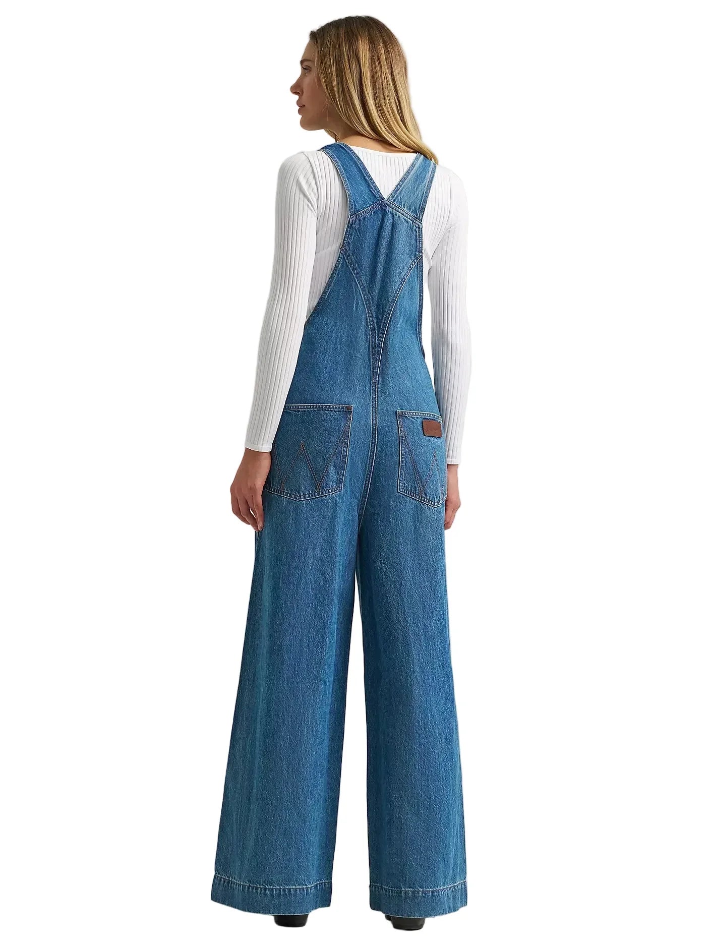 Women's Wrangler Denver Retro Bailey Wide Leg Overalls 112382268