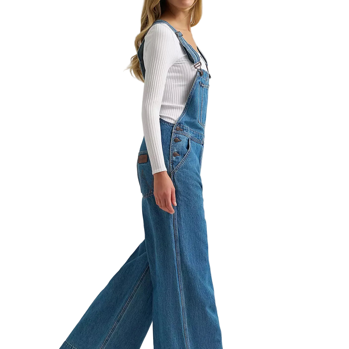 Women's Wrangler Denver Retro Bailey Wide Leg Overalls 112382268