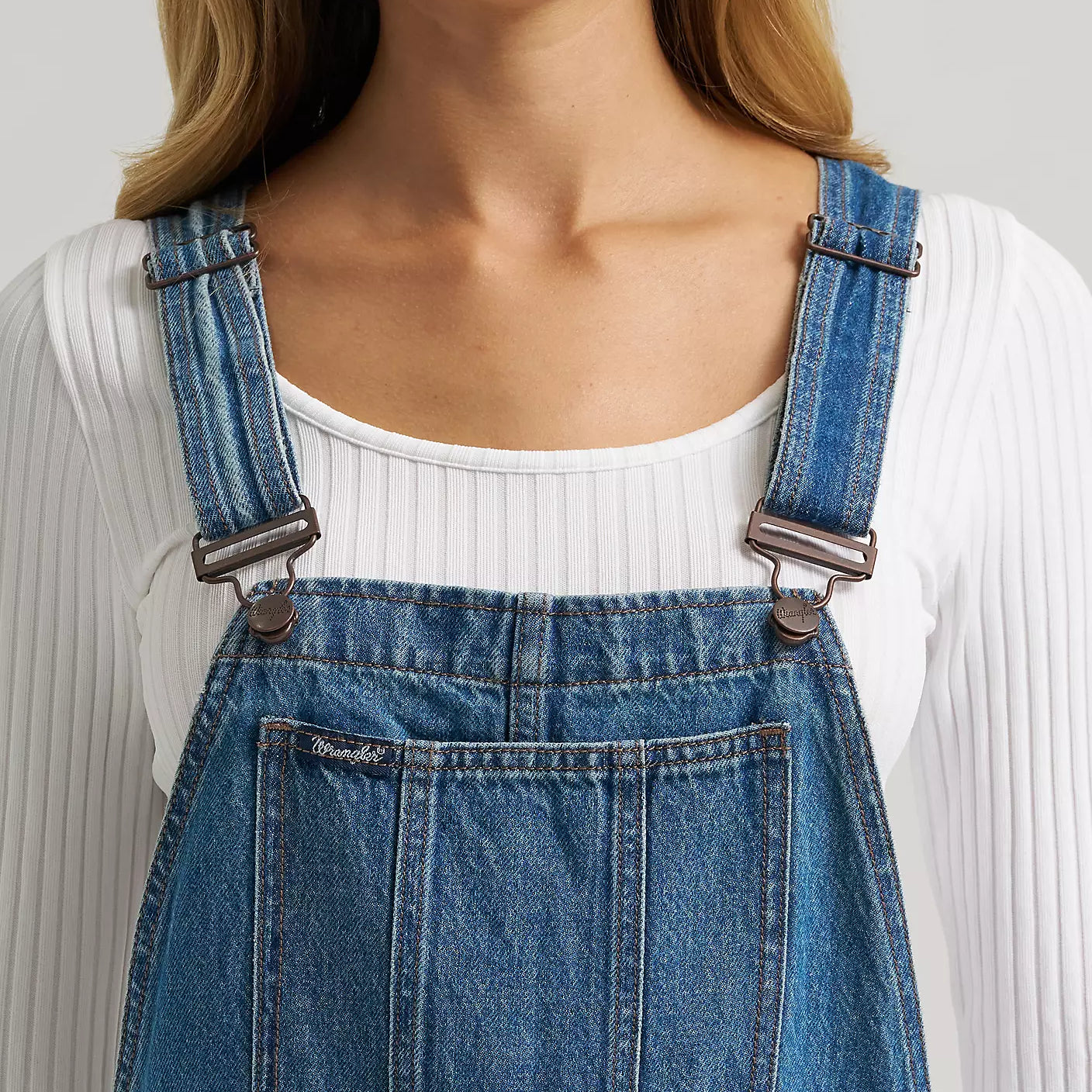 Women's Wrangler Denver Retro Bailey Wide Leg Overalls 112382268