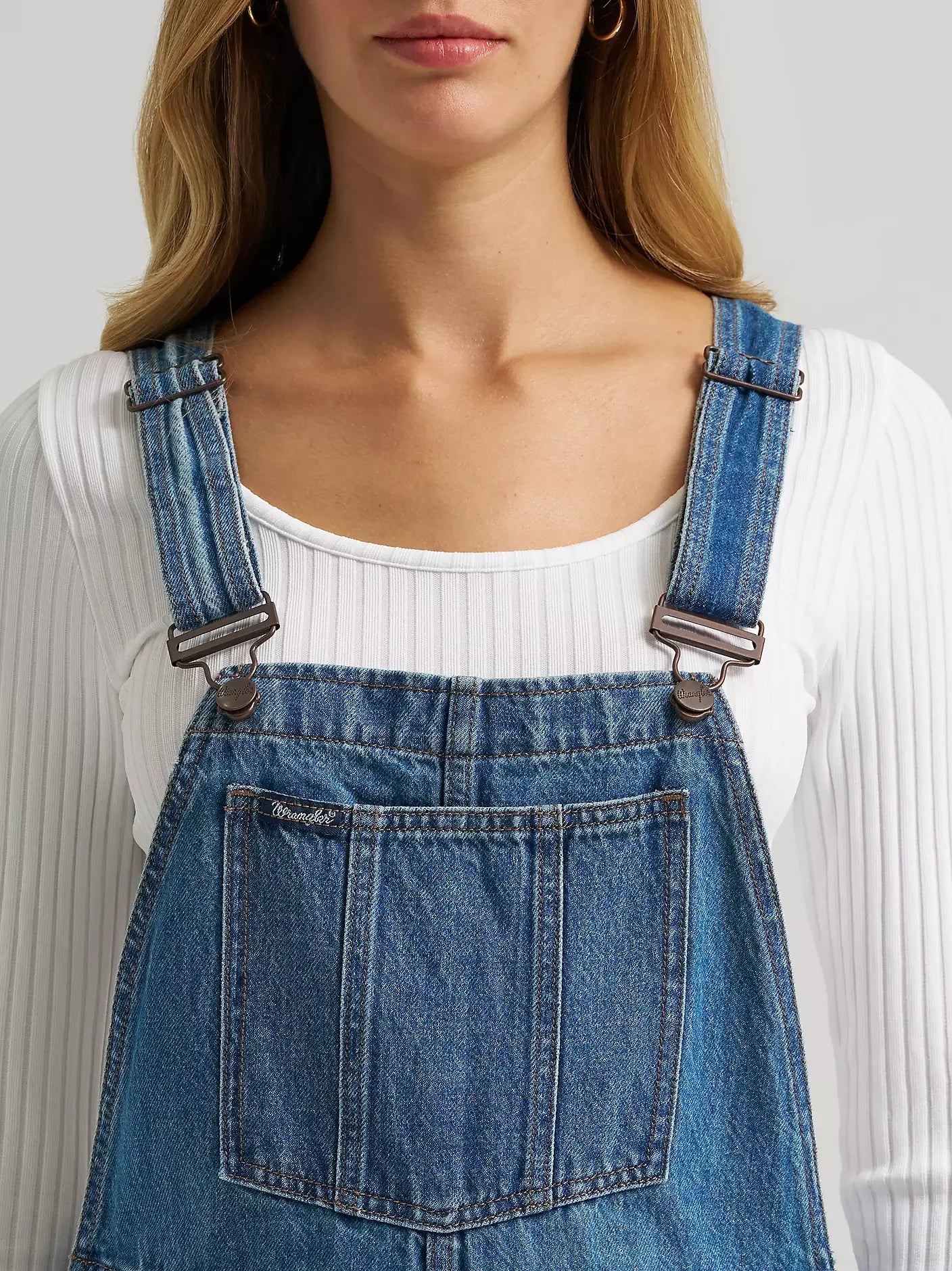 Women's Wrangler Denver Retro Bailey Wide Leg Overalls 112382268