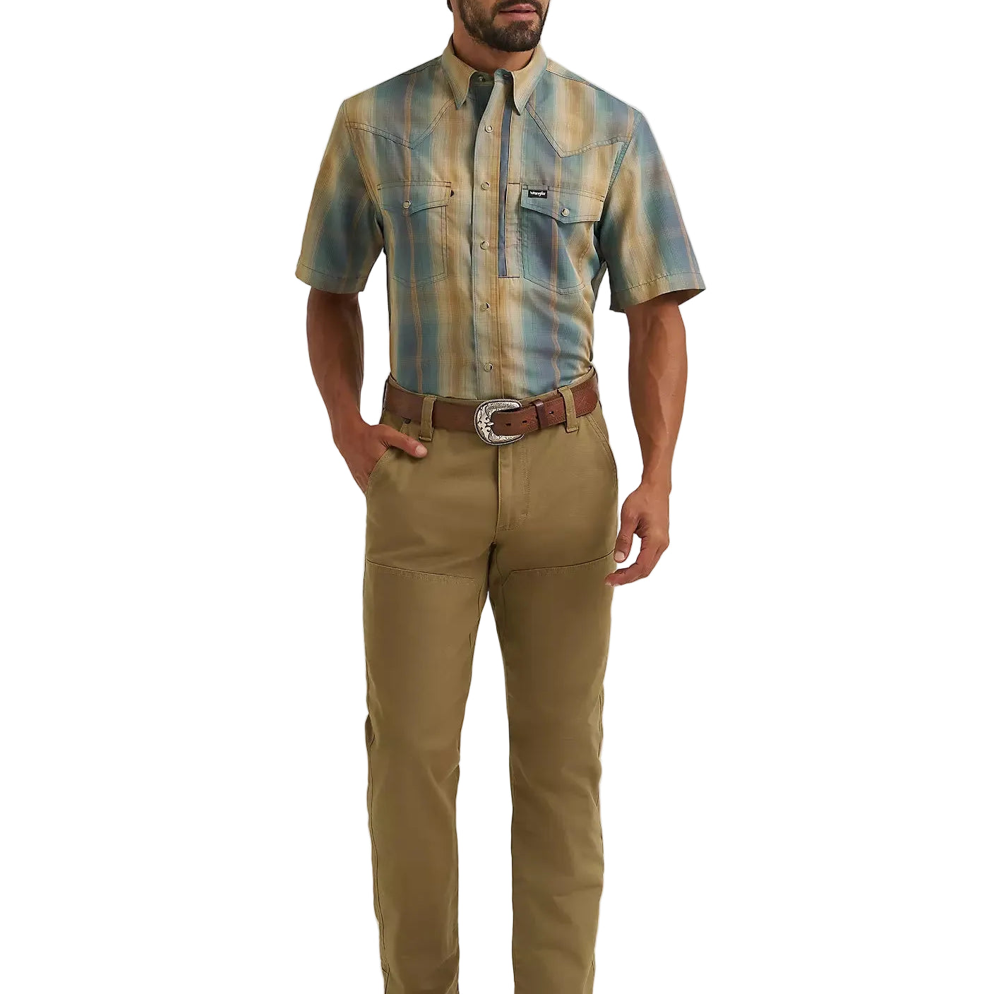 Men's Wrangler Turbulence All Terrain Performance Plaid Shirt 112382381