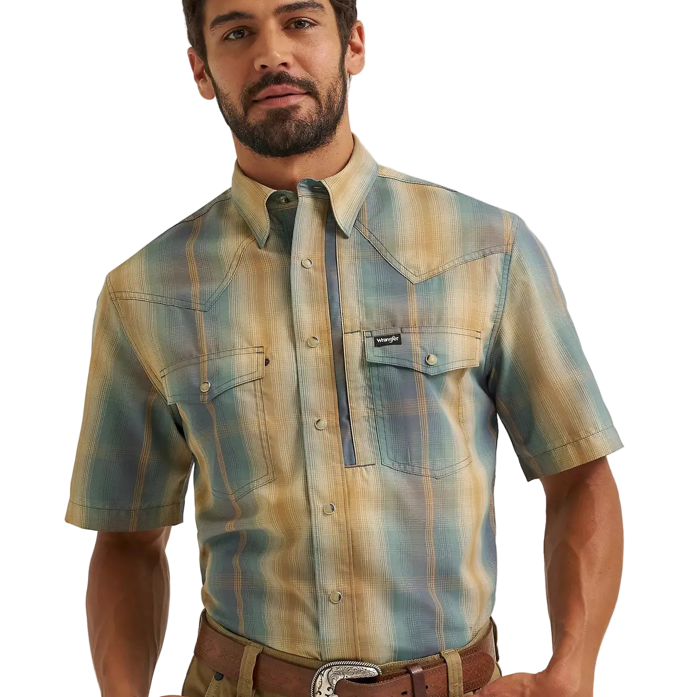 Men's Wrangler Turbulence All Terrain Performance Plaid Shirt 112382381