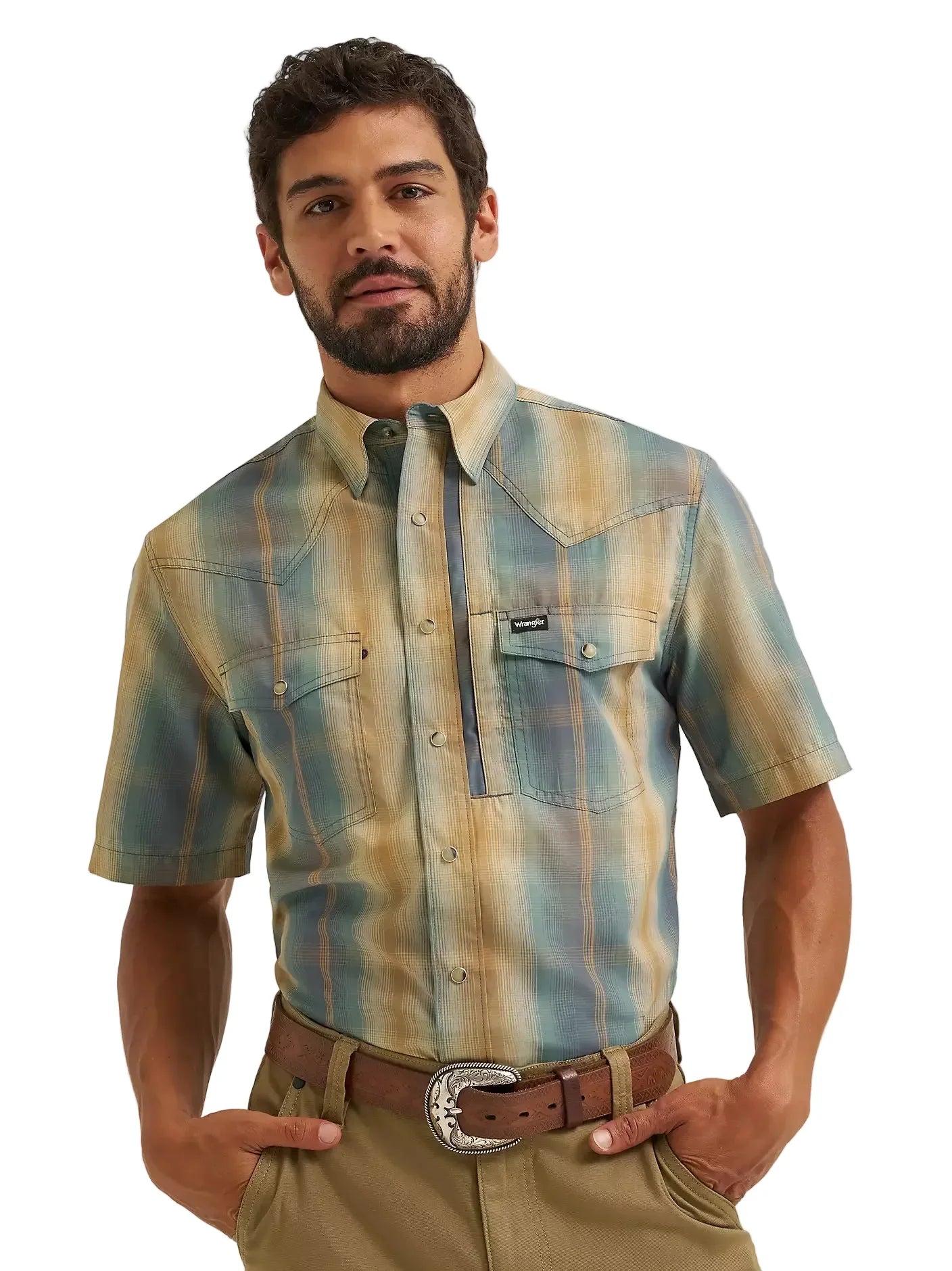 Men's Wrangler Turbulence All Terrain Performance Plaid Shirt 112382381