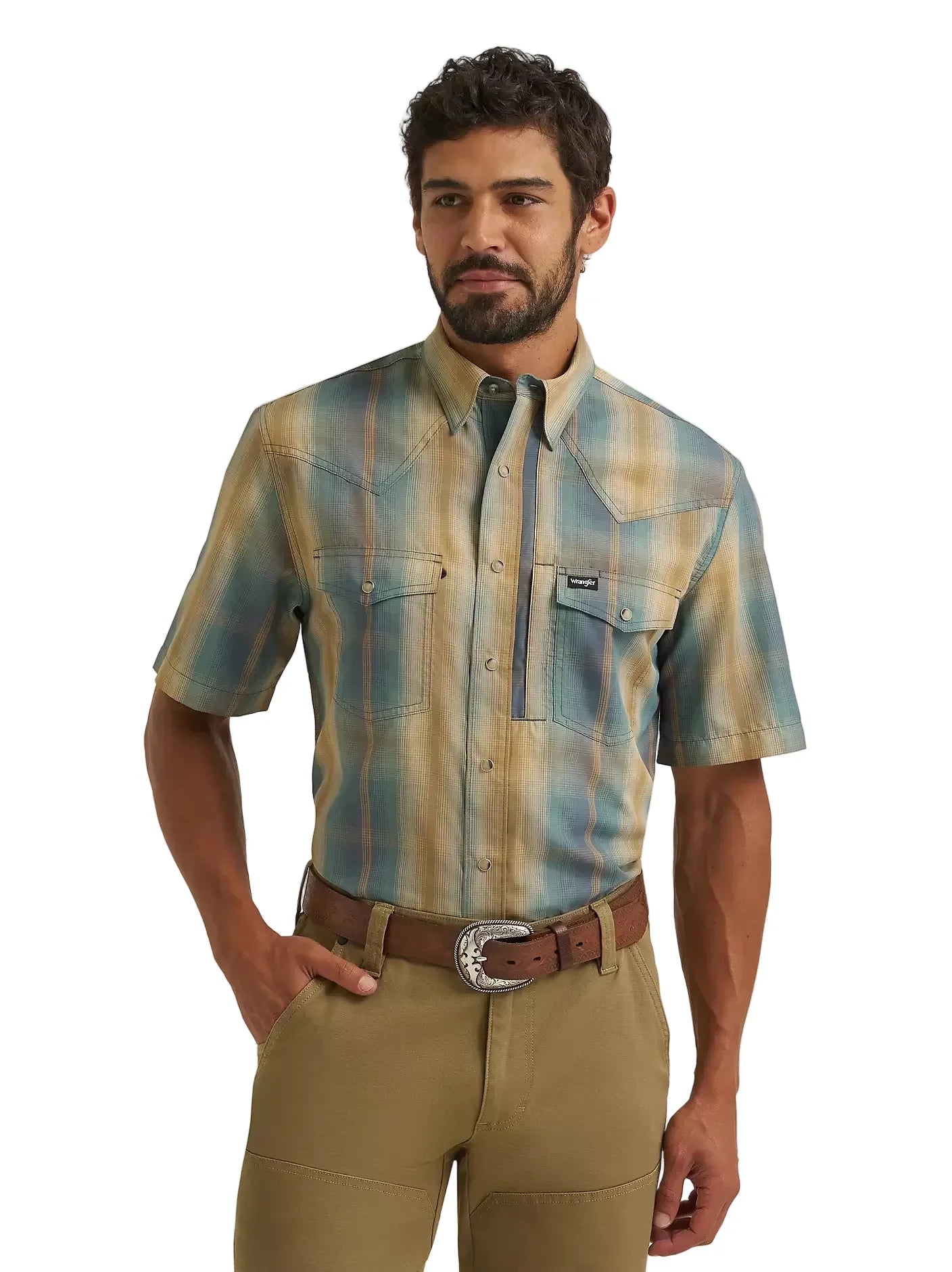 Men's Wrangler Turbulence All Terrain Performance Plaid Shirt 112382381