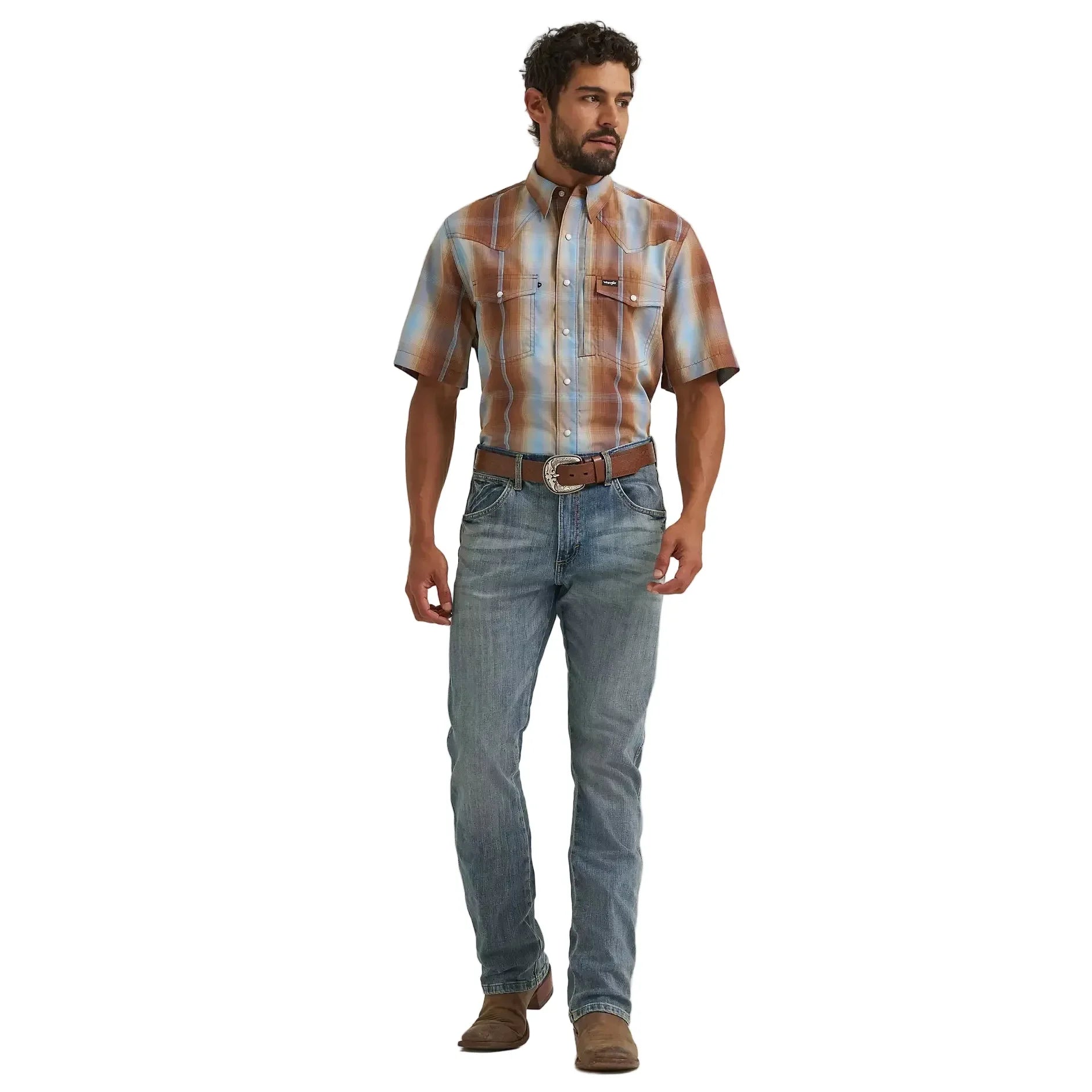 Men's Wrangler Turbulence All Terrain Gear Performance Plaid Shirt 112382382