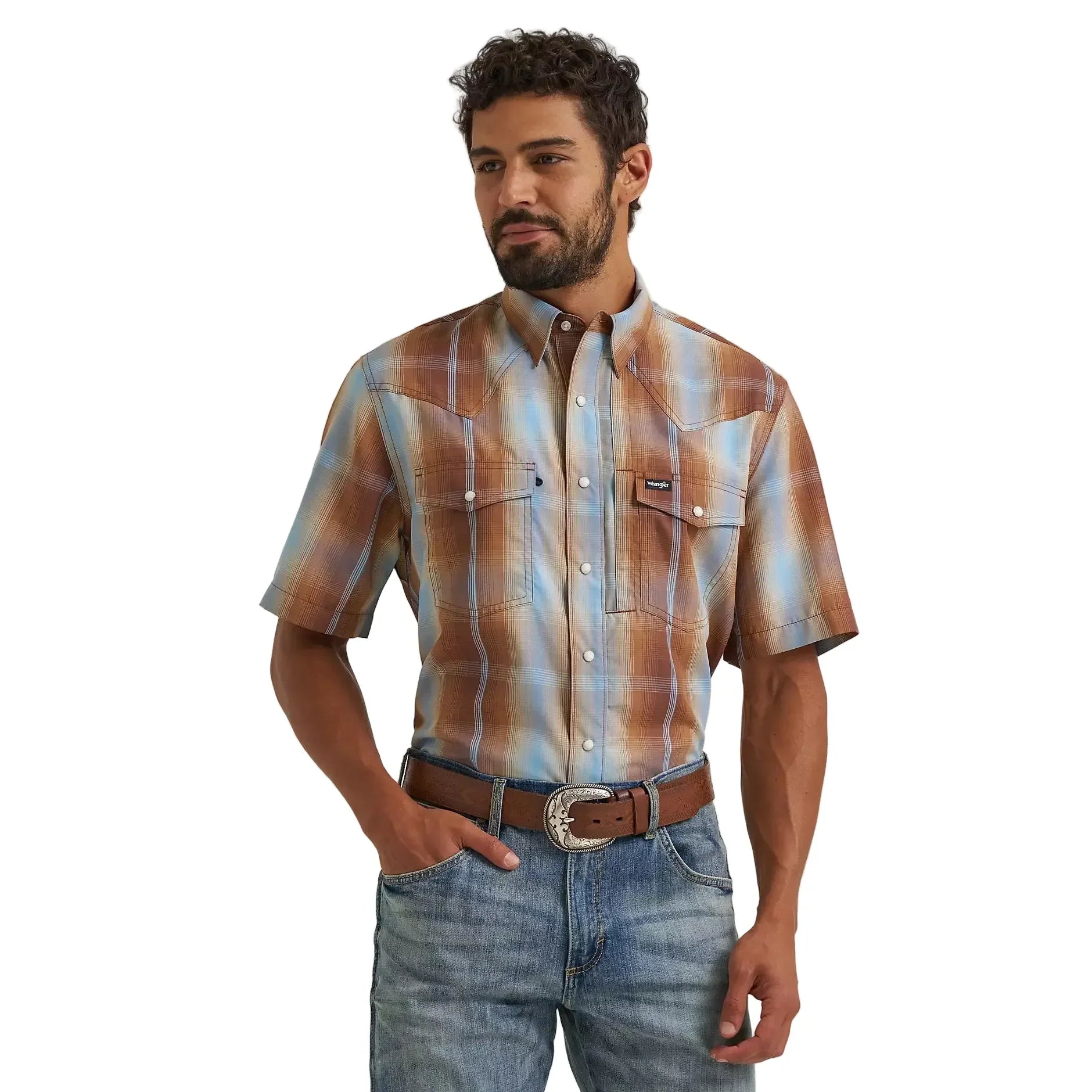Men's Wrangler Turbulence All Terrain Gear Performance Plaid Shirt 112382382