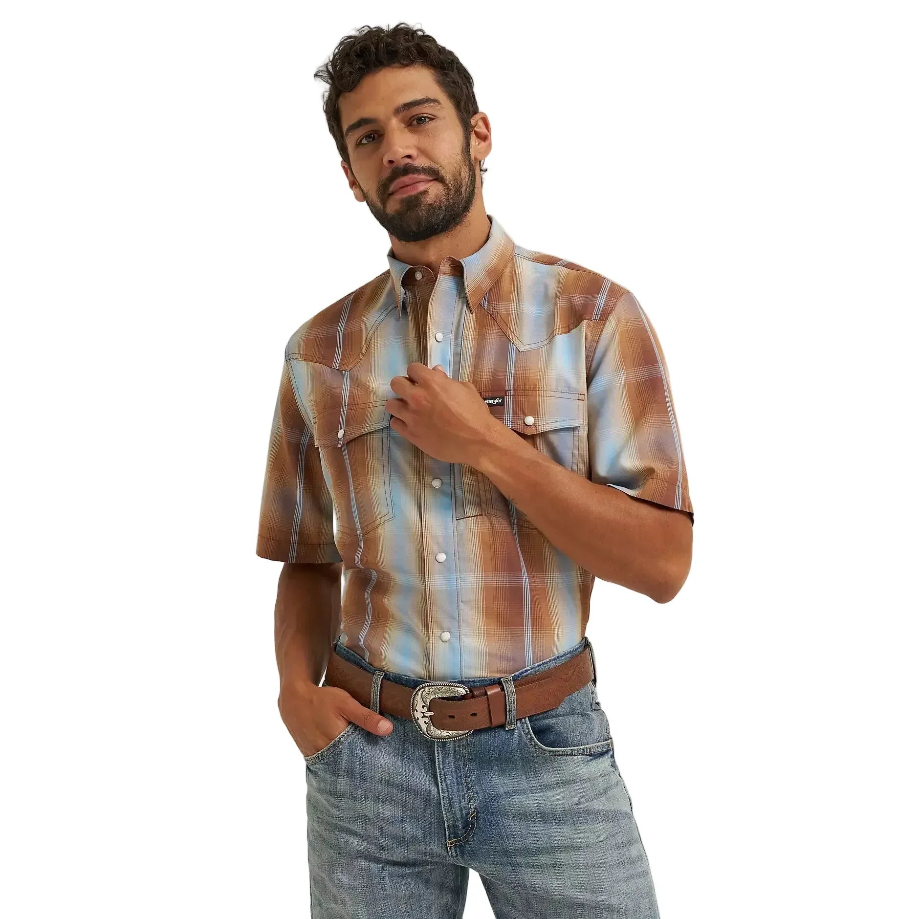 Men's Wrangler Turbulence All Terrain Gear Performance Plaid Shirt 112382382