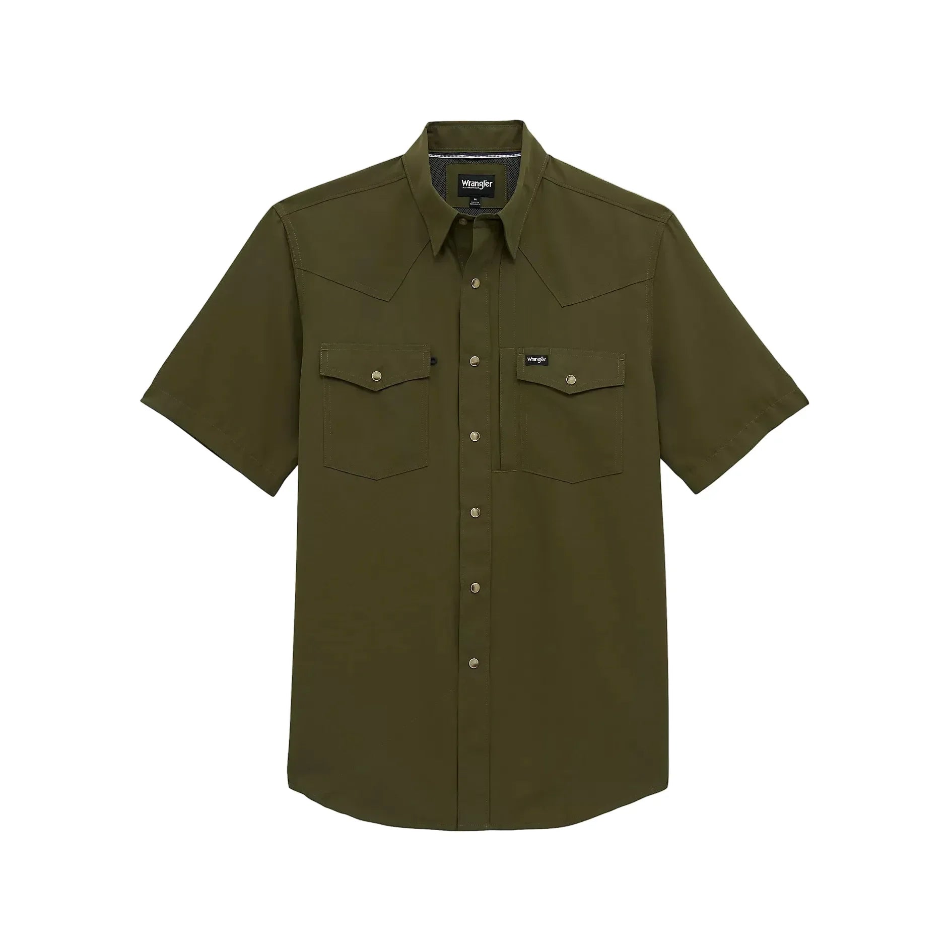 Men's Wrangler Olive Night All Terrain Men's Performance Solid Shirt 112382383