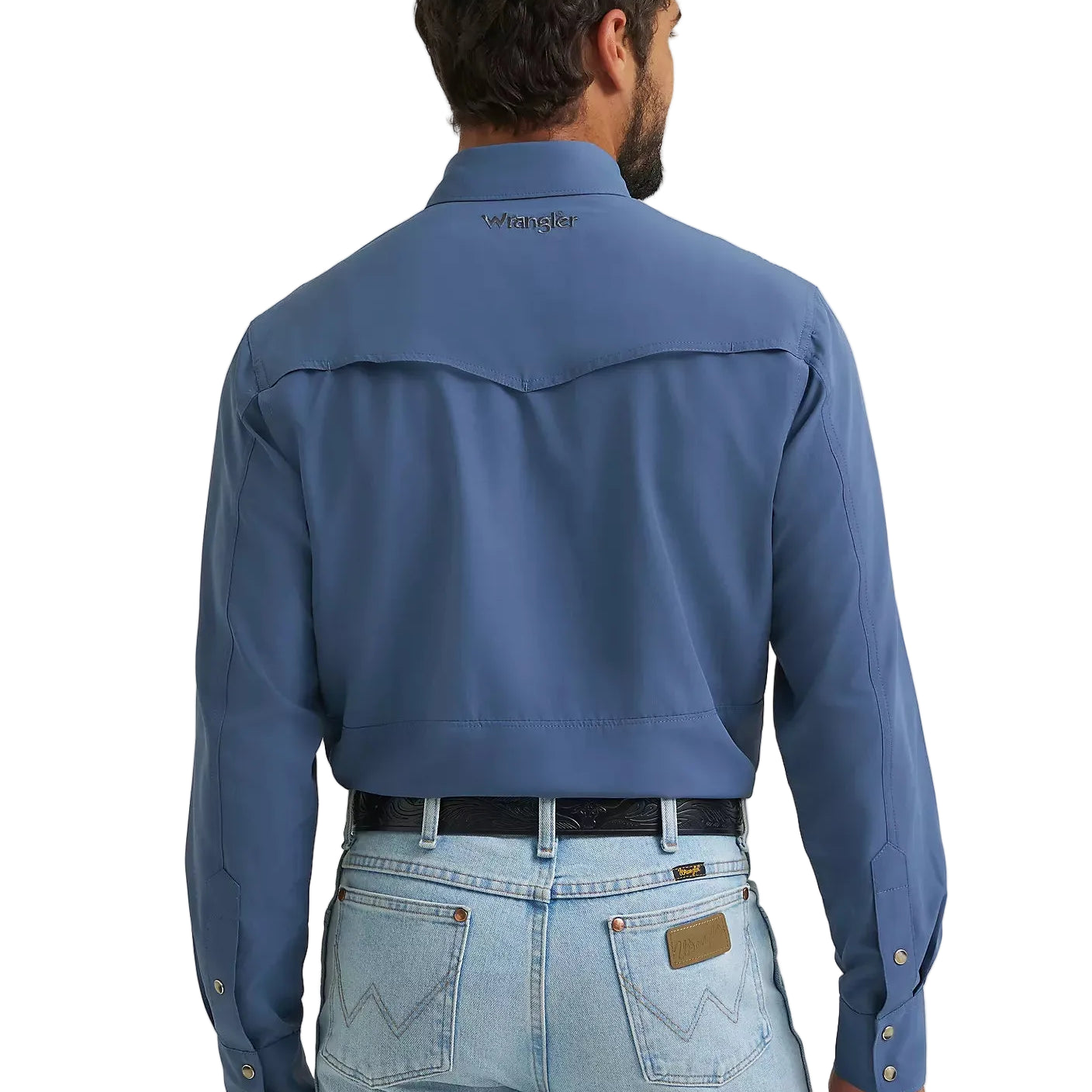Men's Wrangler Vintage Indigo All Terrain Gear Performance Shirt 112382400