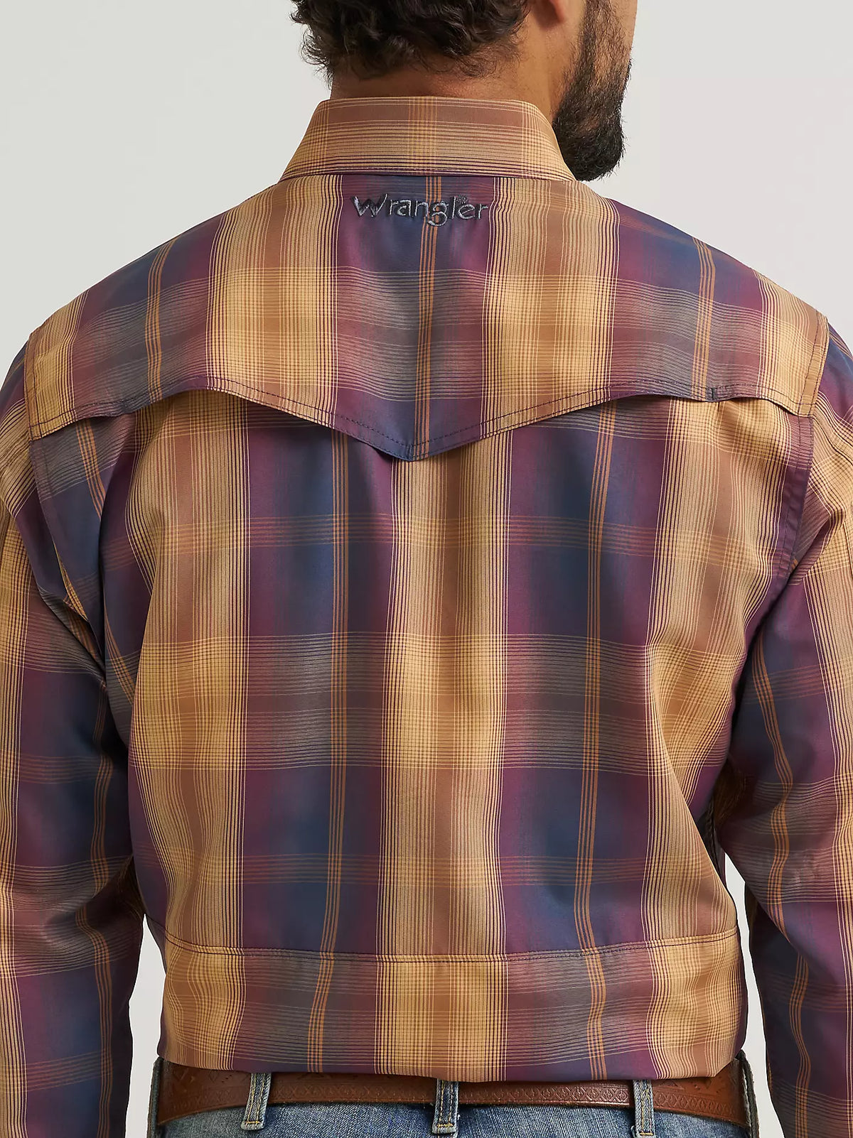 Wrangler Men's Ombre All Terrain Gear Performance Plaid Shirt 112382473