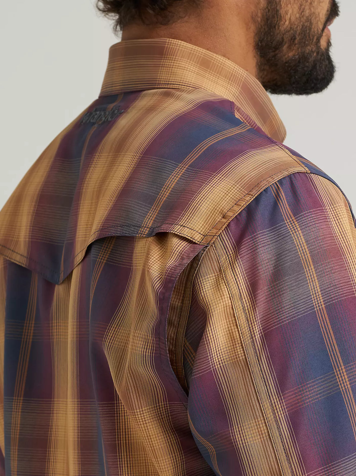 Wrangler Men's Ombre All Terrain Gear Performance Plaid Shirt 112382473