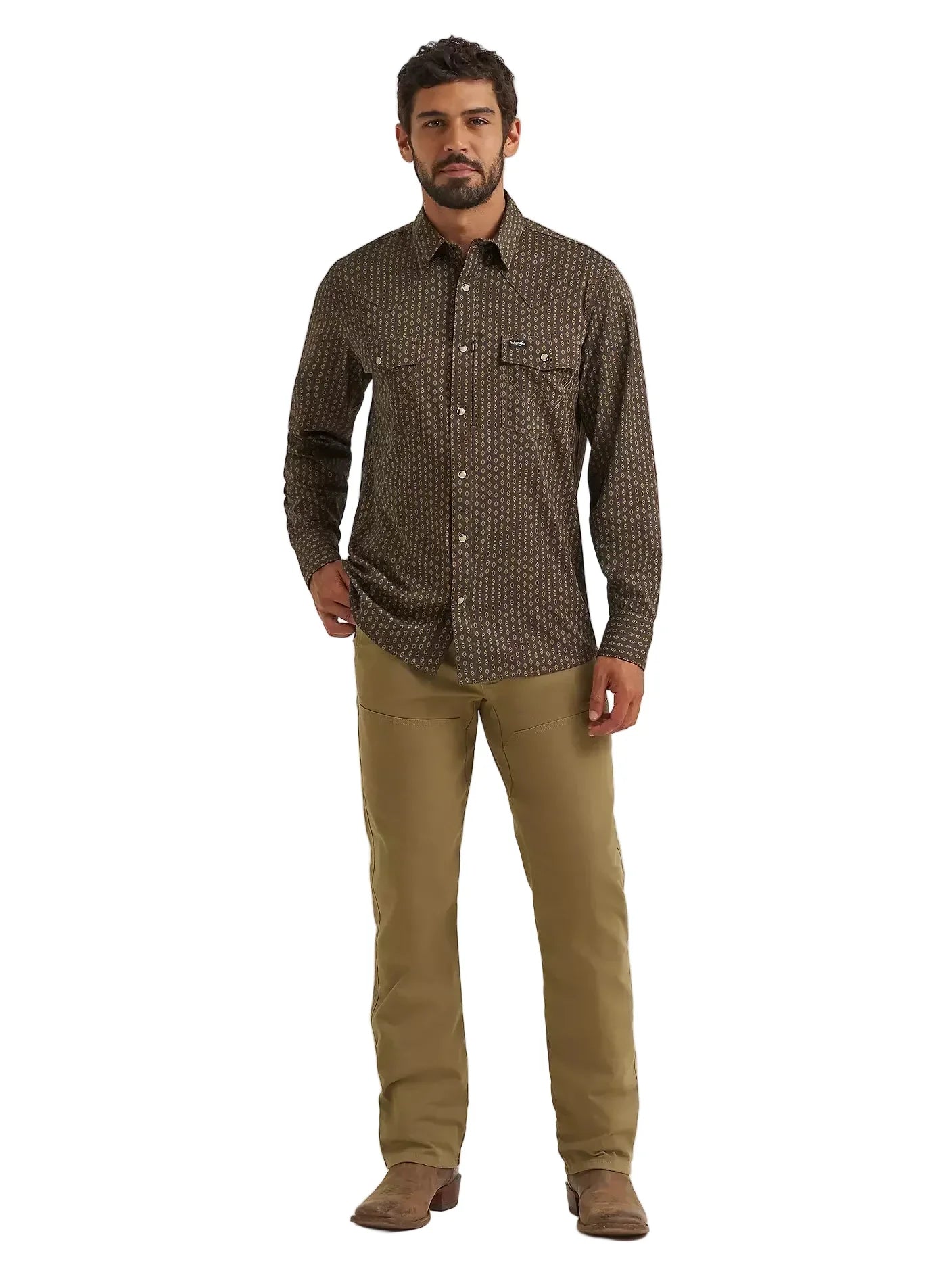 Men's Wrangler Turkish Coffee All Terrain Gear Technical Shirt 112382502