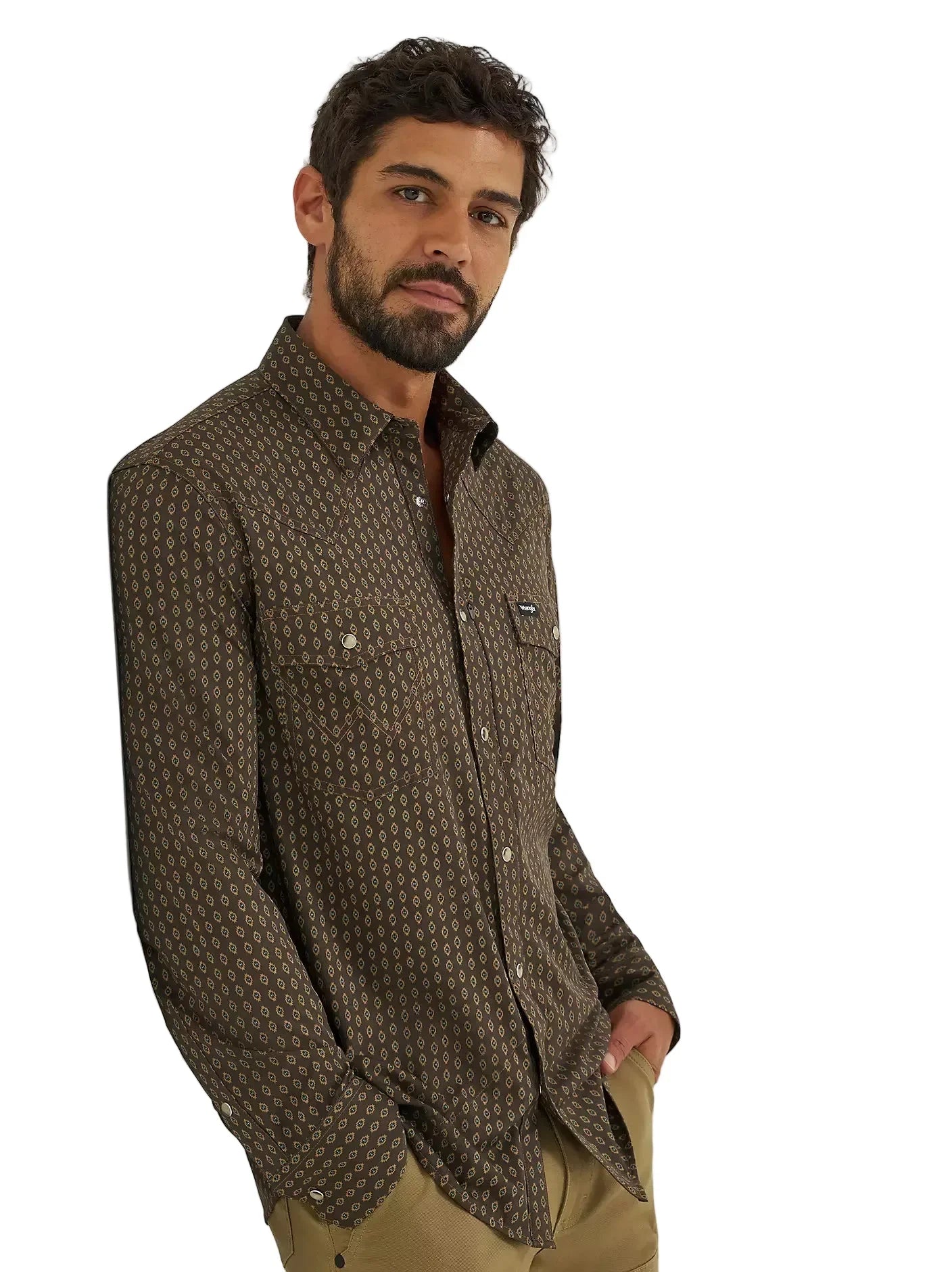 Men's Wrangler Turkish Coffee All Terrain Gear Technical Shirt 112382502