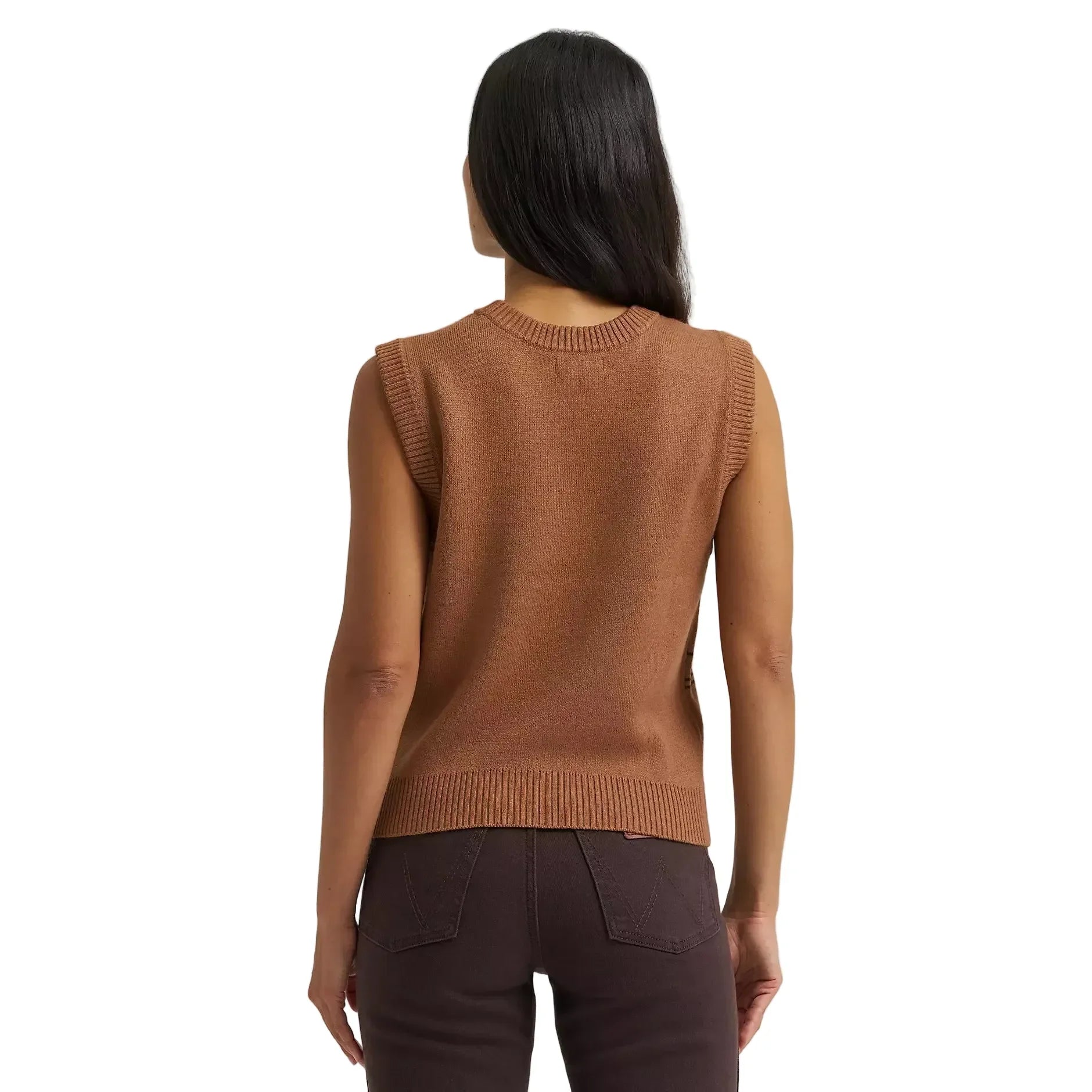 Women's Wrangler Brown Horse Sweater Vest 112382527