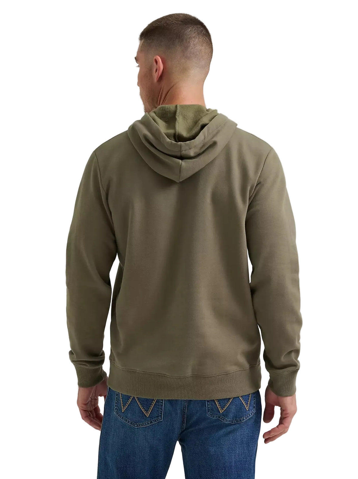 Wrangler Men's Dusty Olive Legacy Script Graphic Pullover Hoodie 112383996