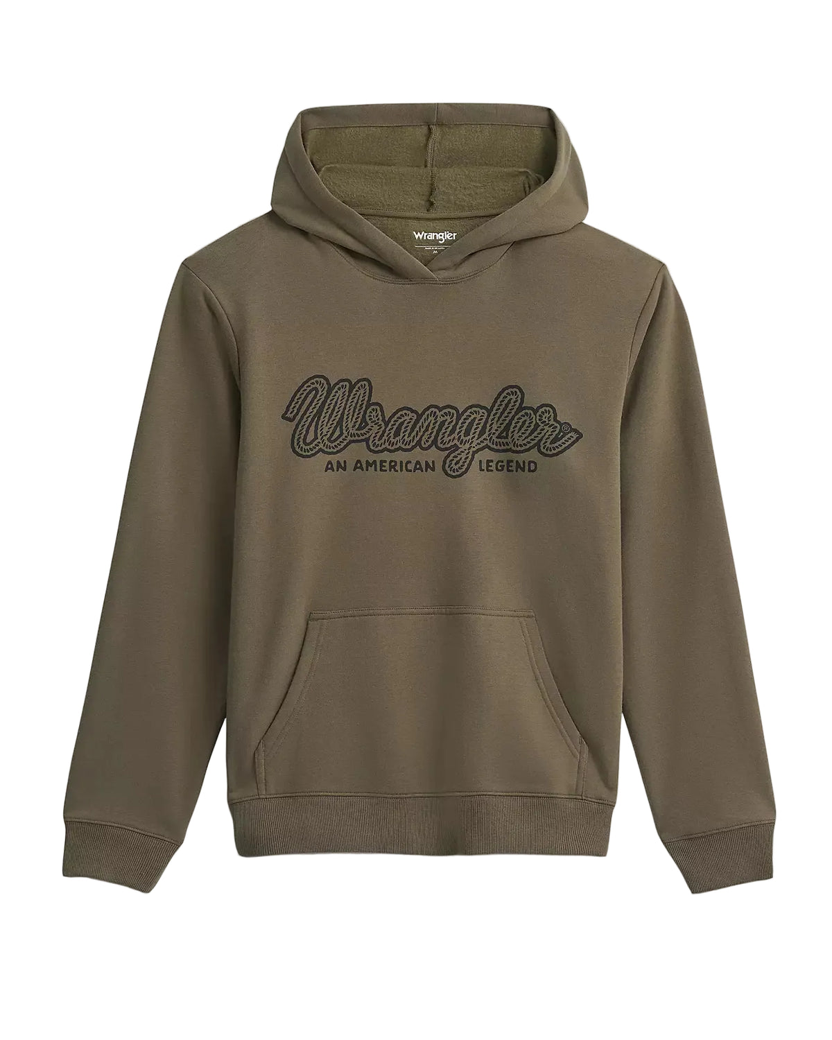 Wrangler Men's Dusty Olive Legacy Script Graphic Pullover Hoodie 112383996