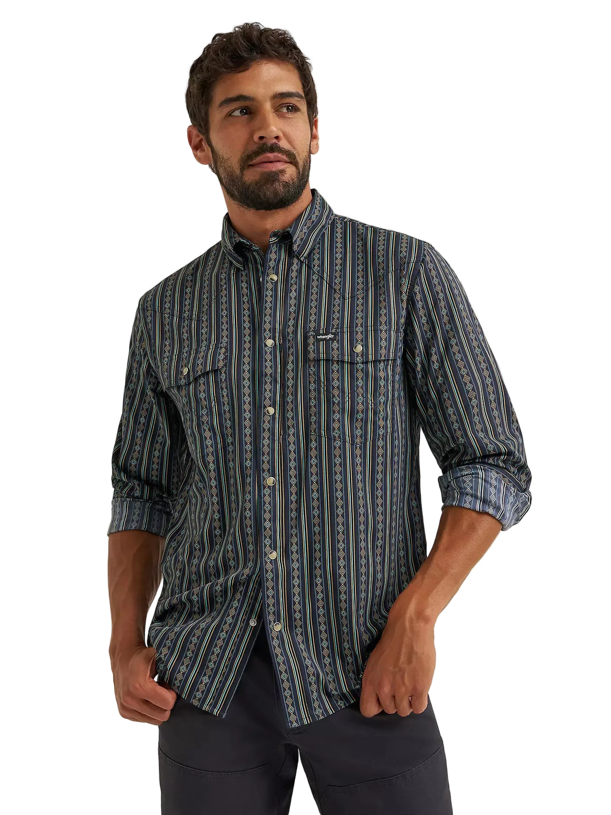 Wrangler Men's Dark Sapphire All Terrain Gear Technical Shirt 112384280