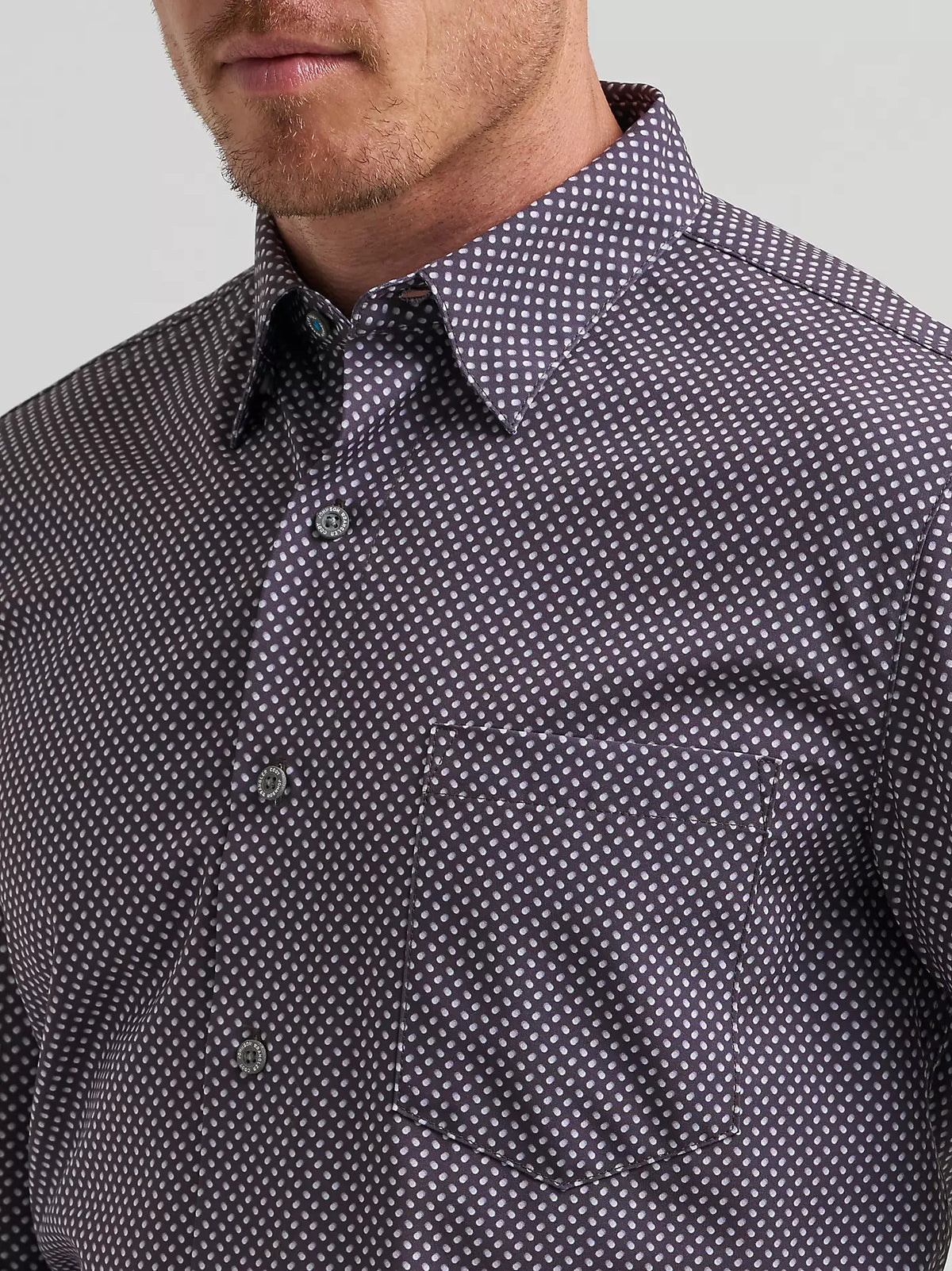 Wrangler Men's Deep Smudge Cody Johnson Performance Button Down Shirt 112385478
