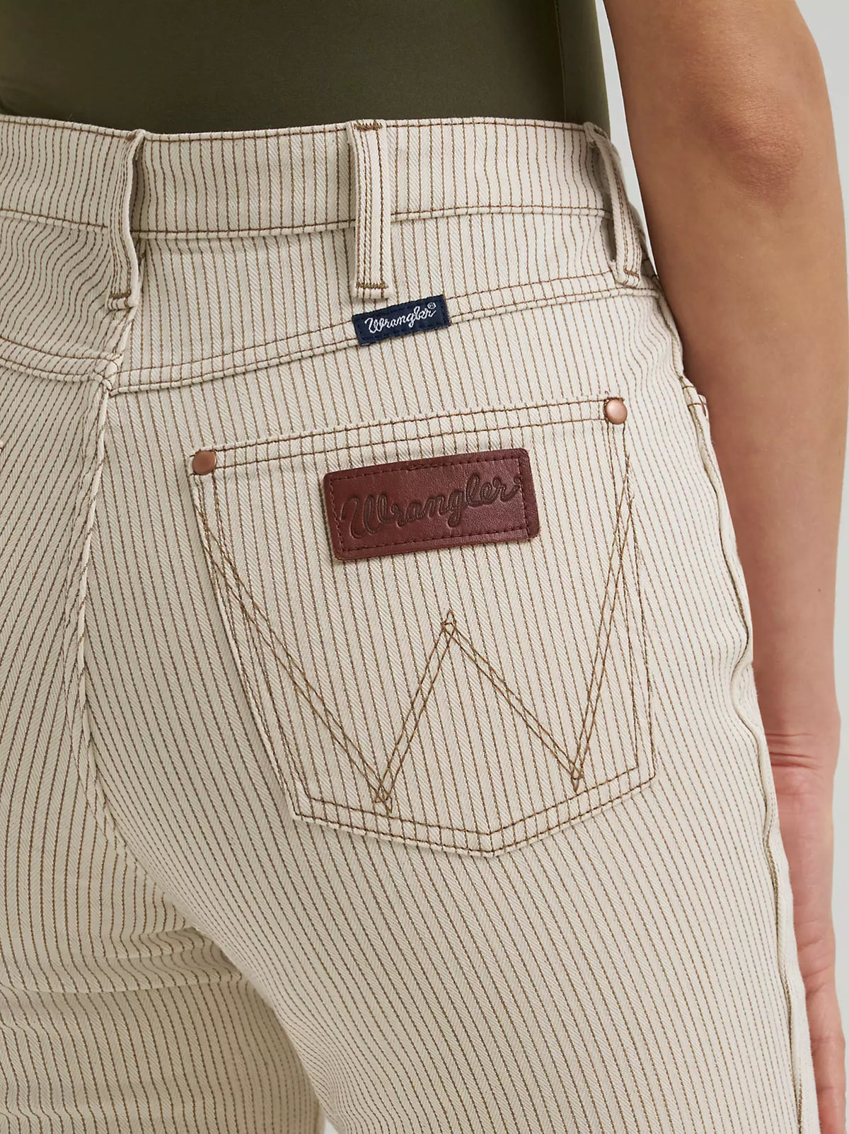 Wrangler Women's Ryann Retro Bailey Pinstripe High Rise Trouser Jeans 112385922